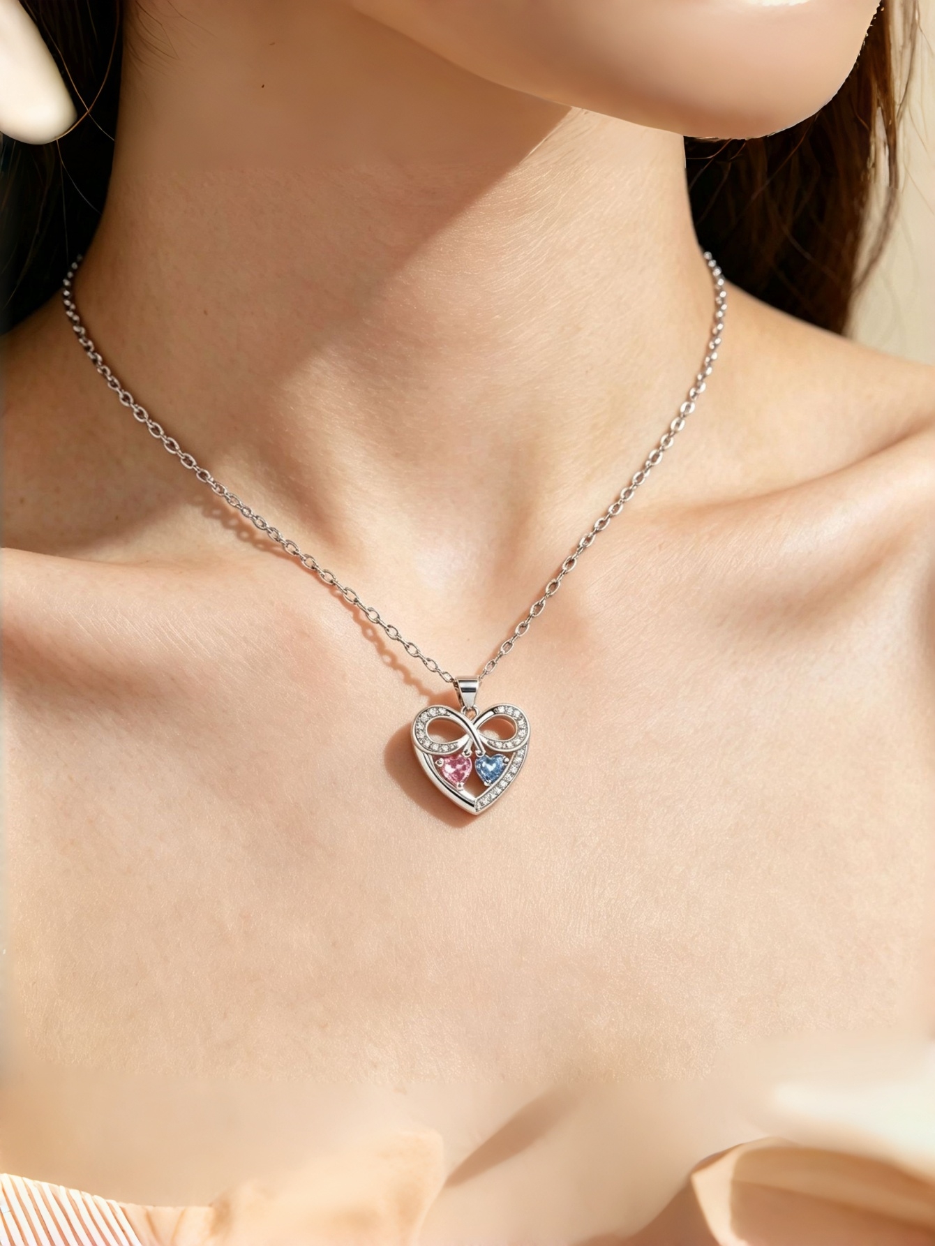 Silver Heart Pendant Necklace
