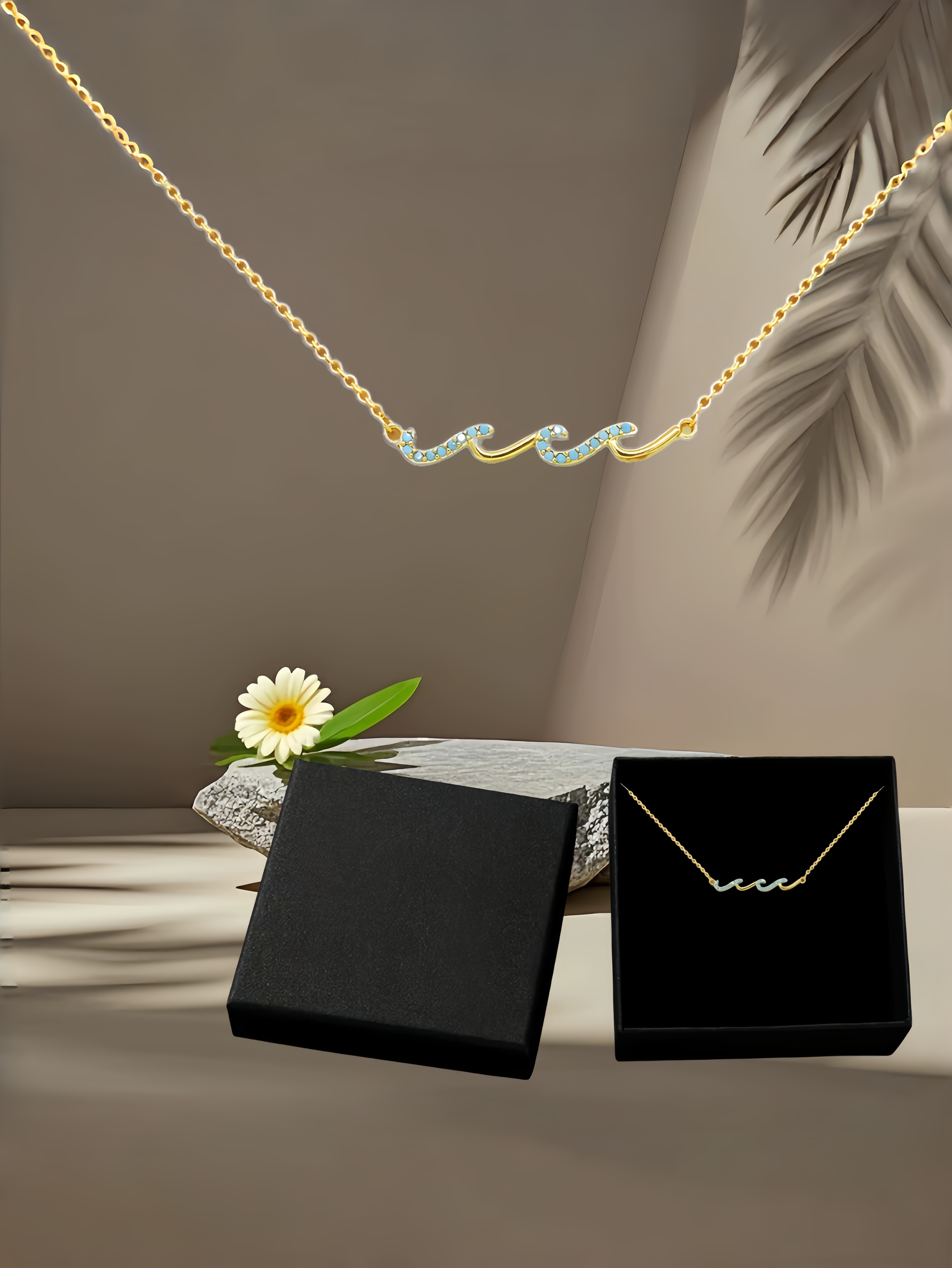 Gold Gemstone Pendant Necklace