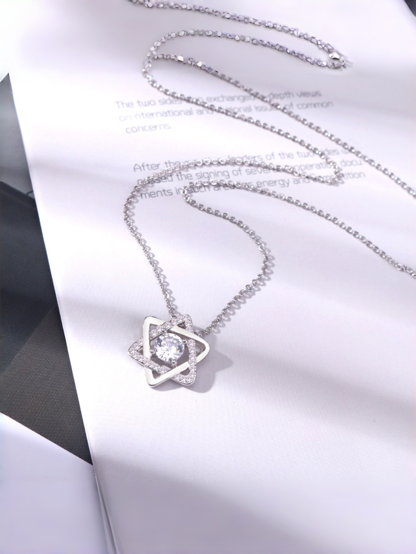 Silver Star Pendant Necklace