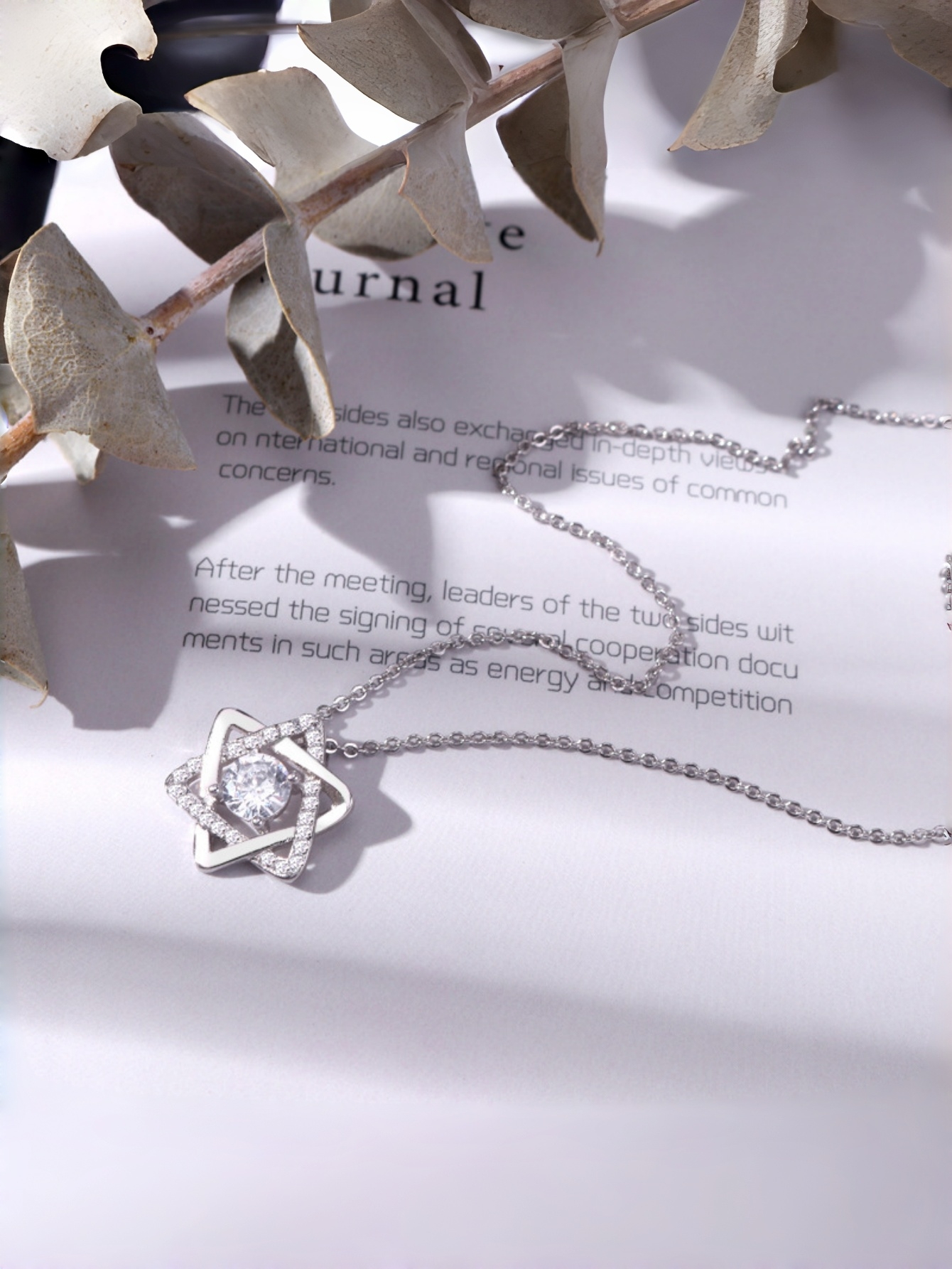 Silver Star Pendant Necklace