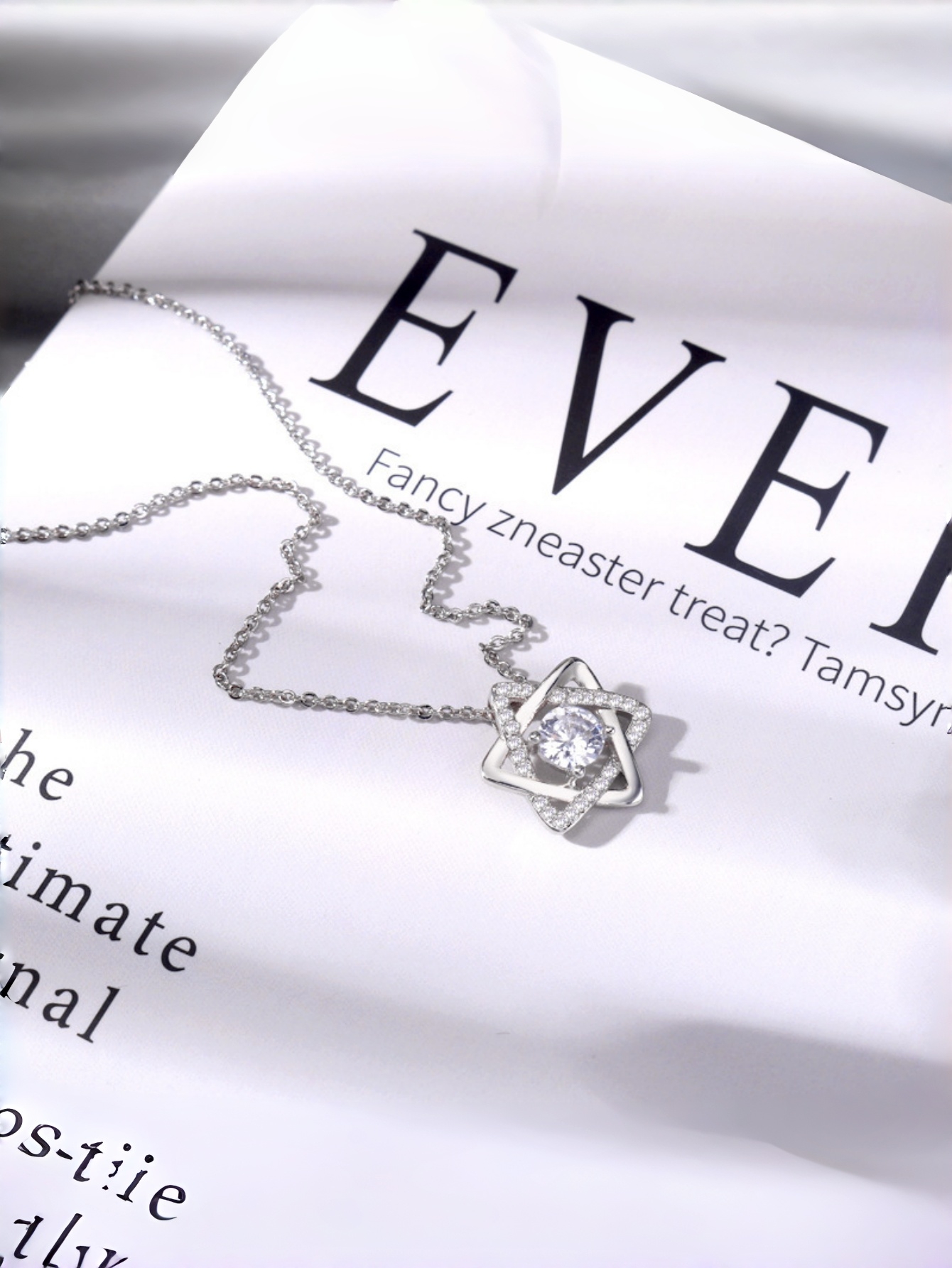 Silver Star Pendant Necklace