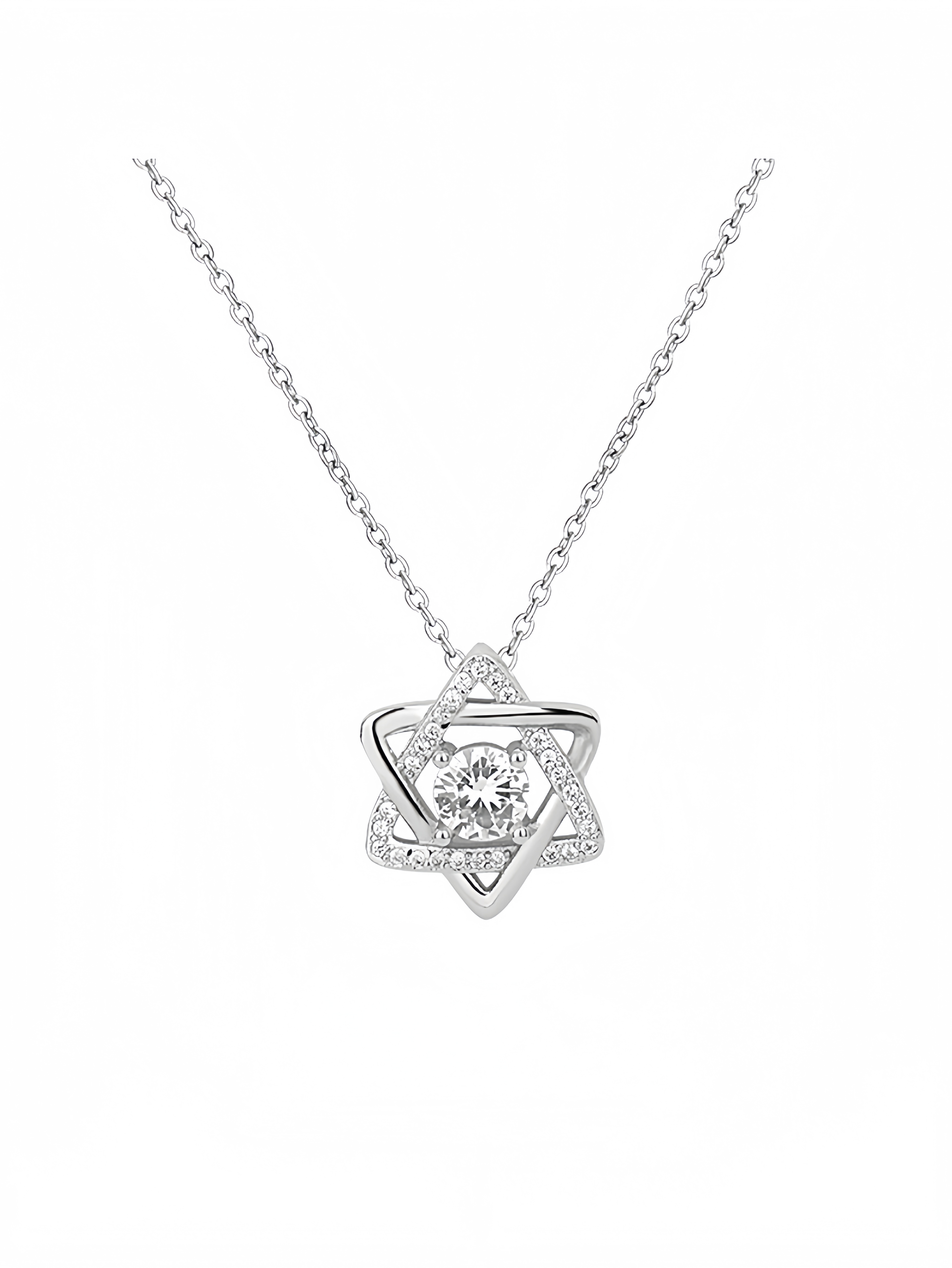 Silver Star Pendant Necklace