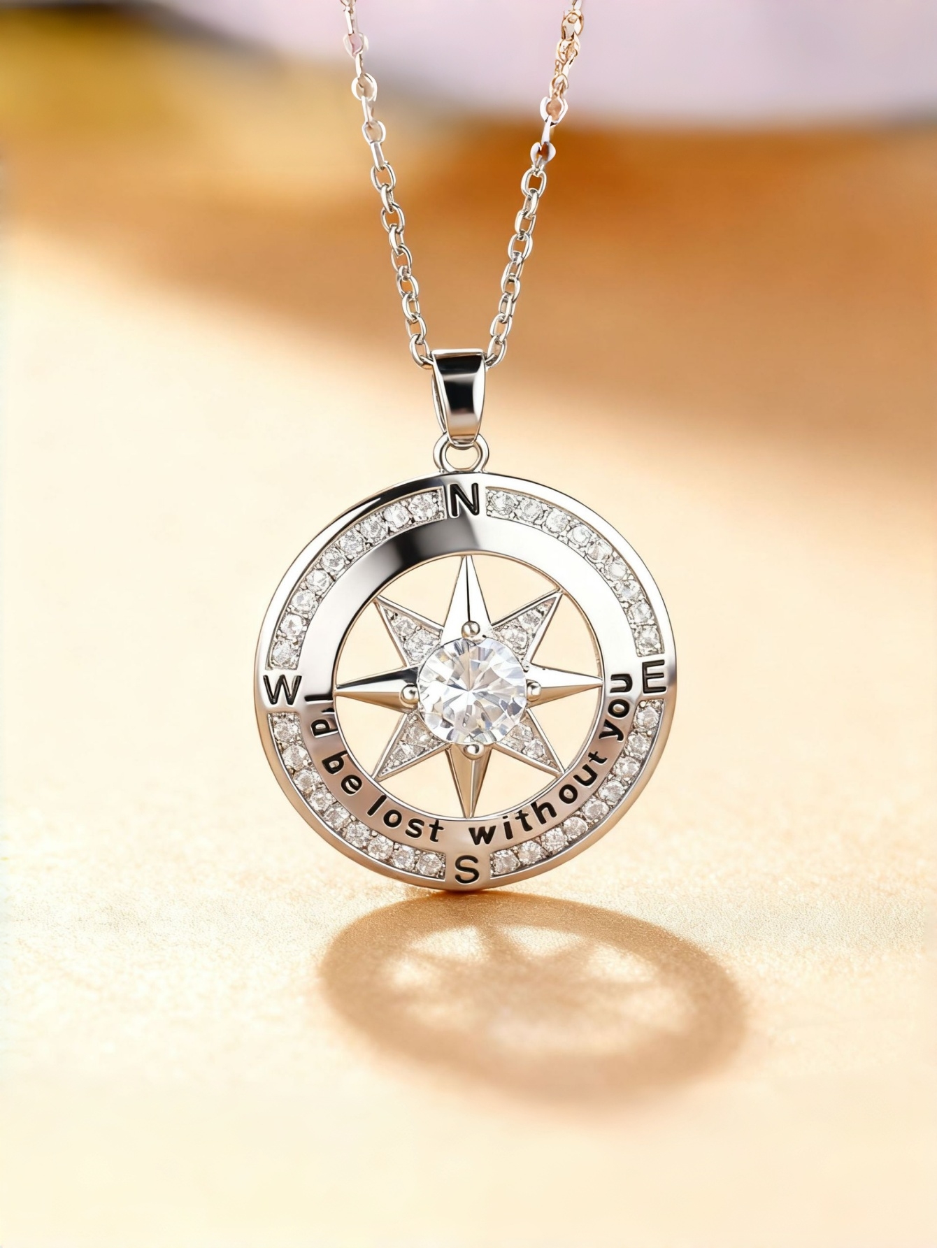 Silver Gemstone Pendant Necklace