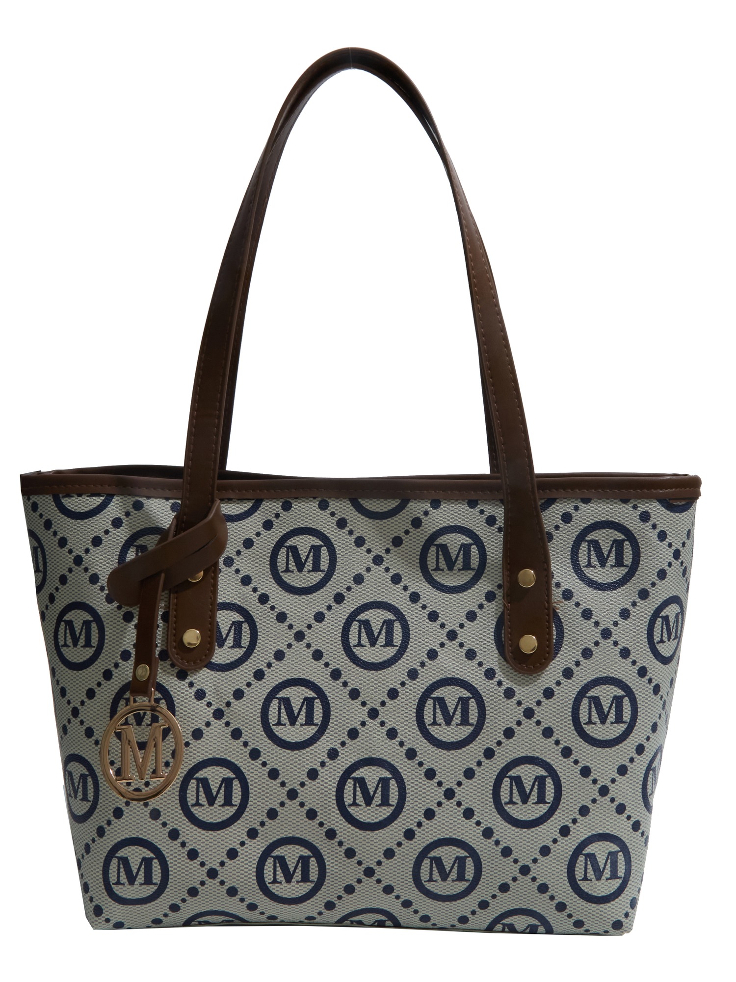 Grey Tote with Zip Closure