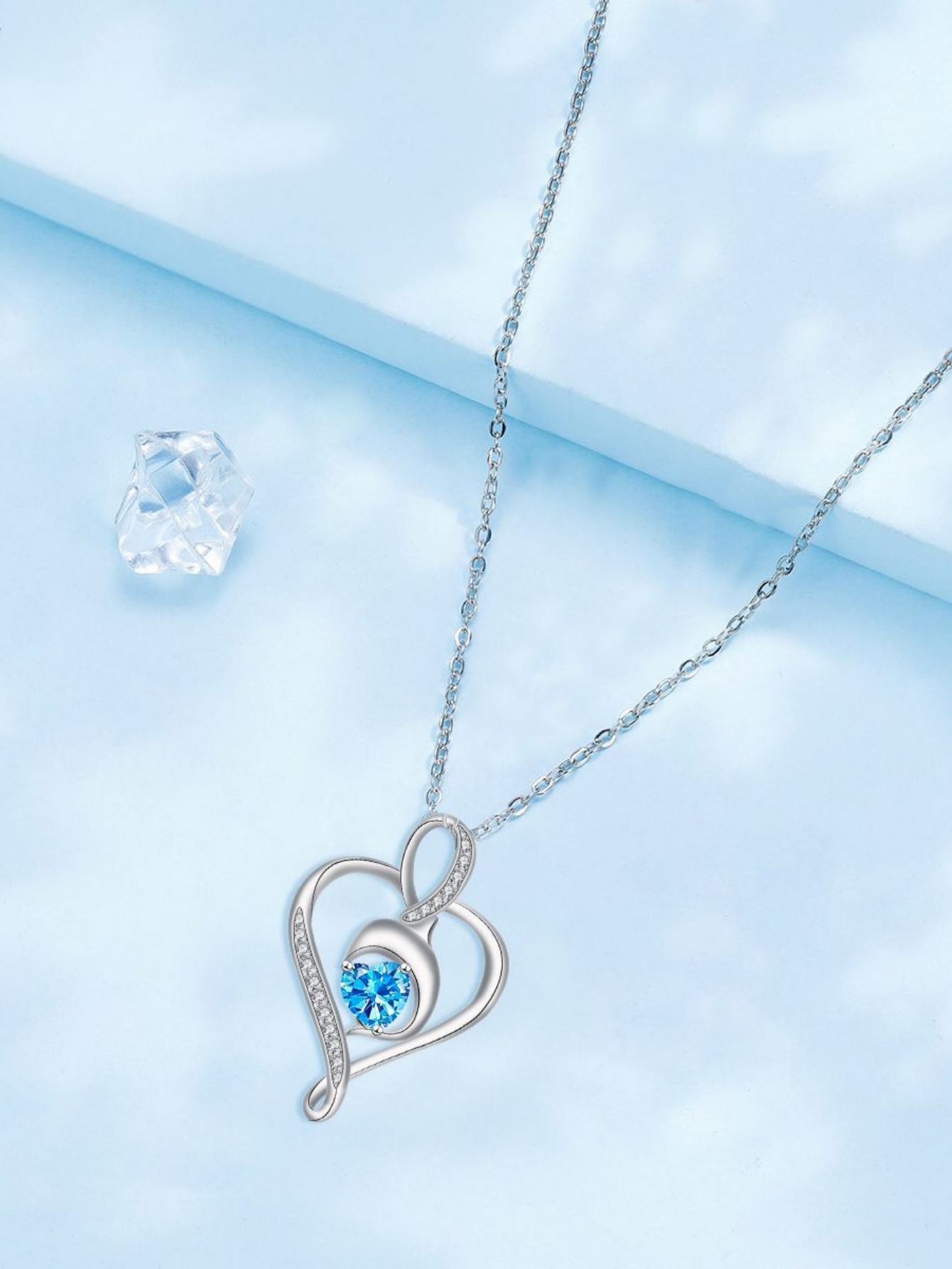 Silver Heart Pendant Necklace