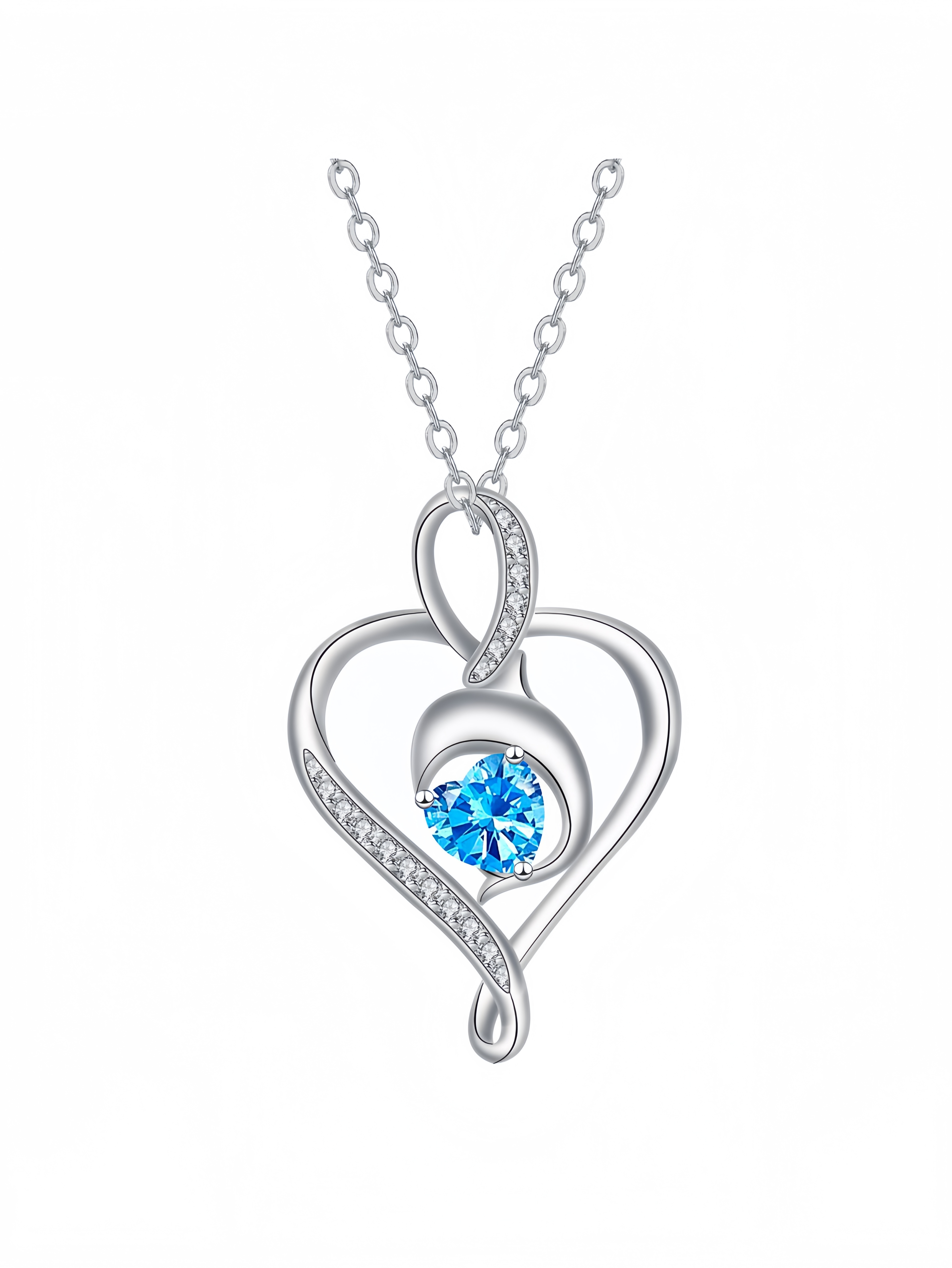 Silver Heart Pendant Necklace