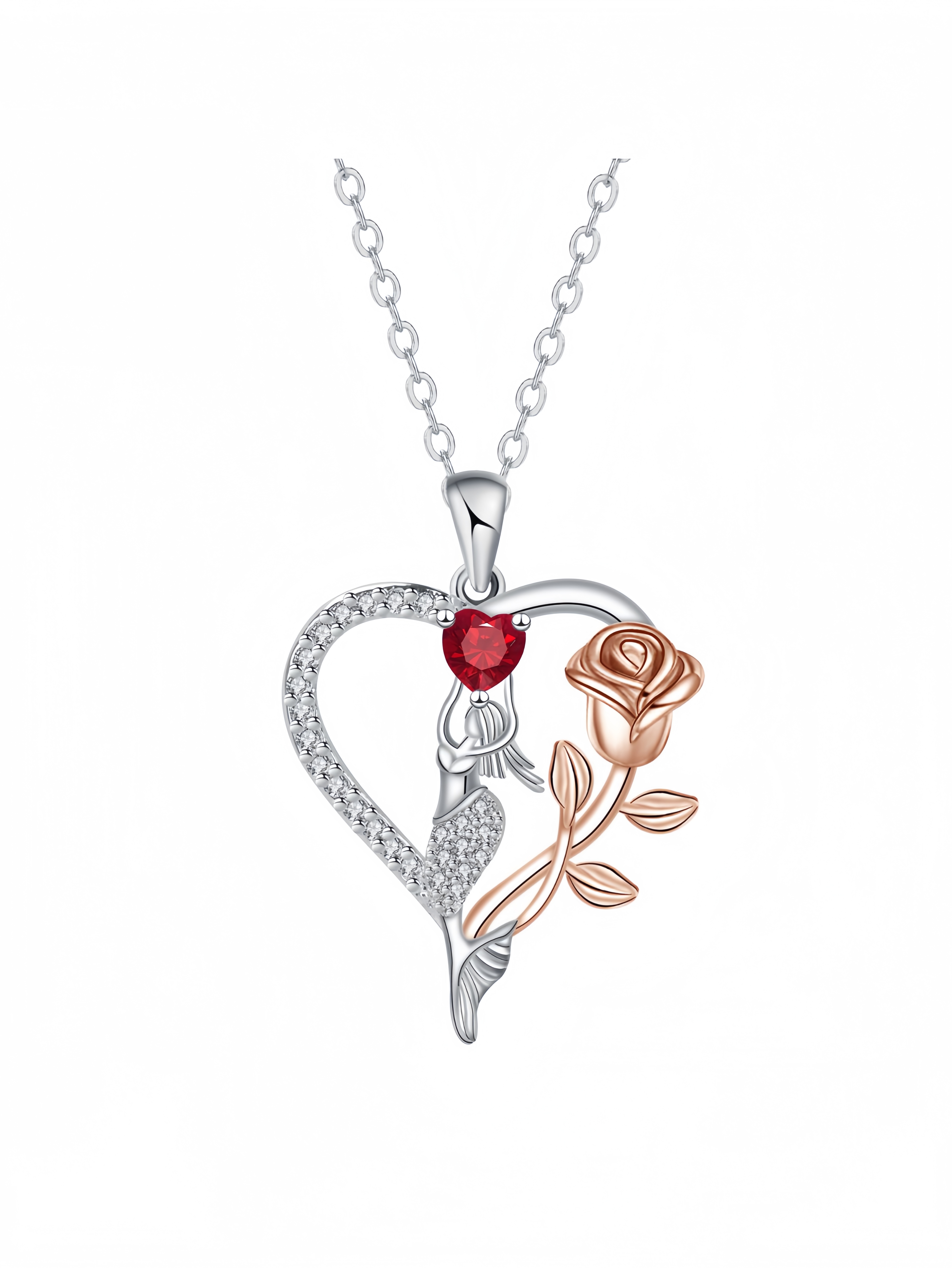 Multi Heart Pendant Necklace