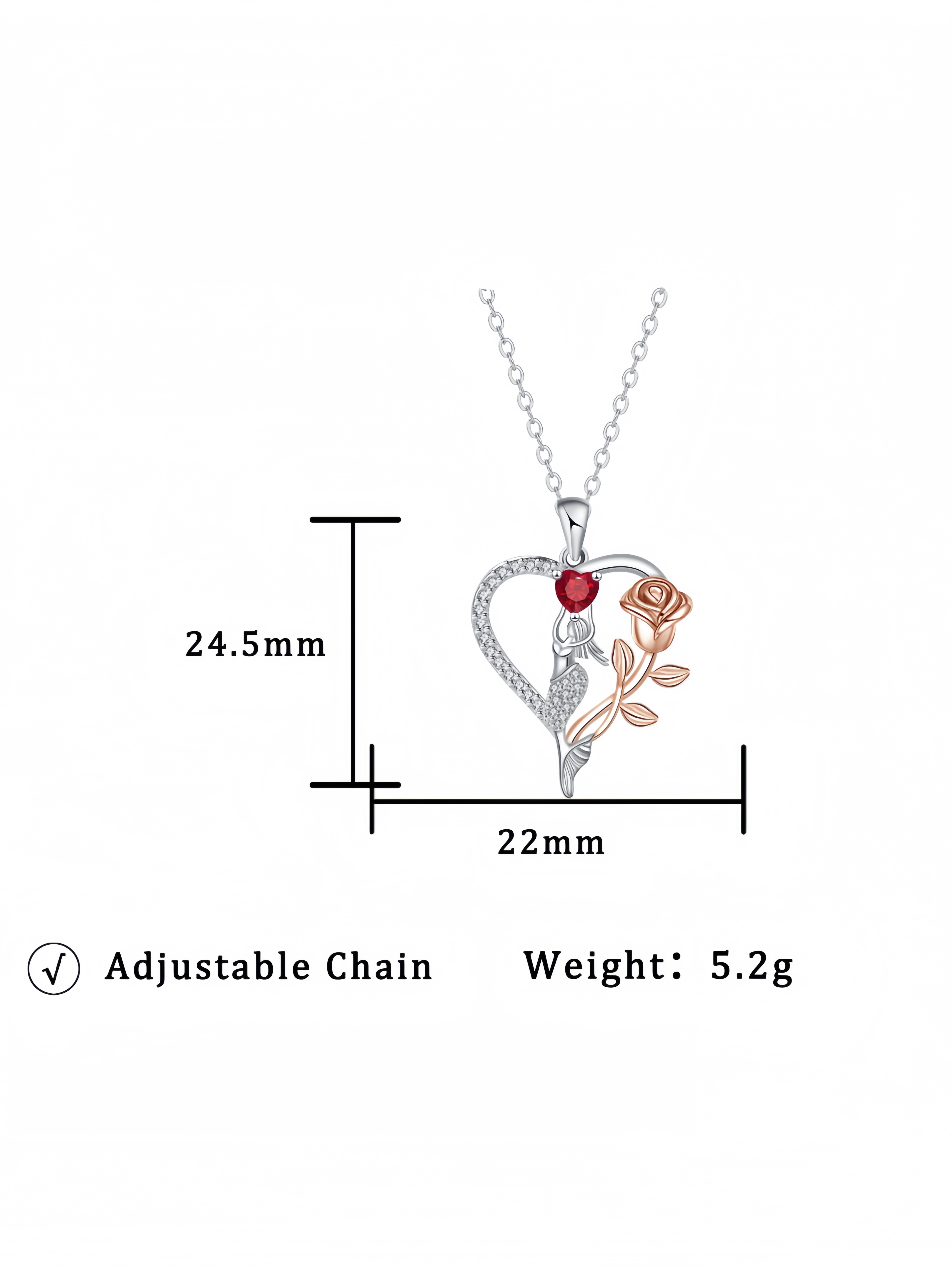 Multi Heart Pendant Necklace
