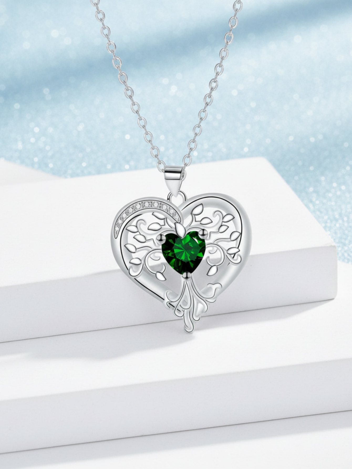 Silver Heart Pendant Necklace