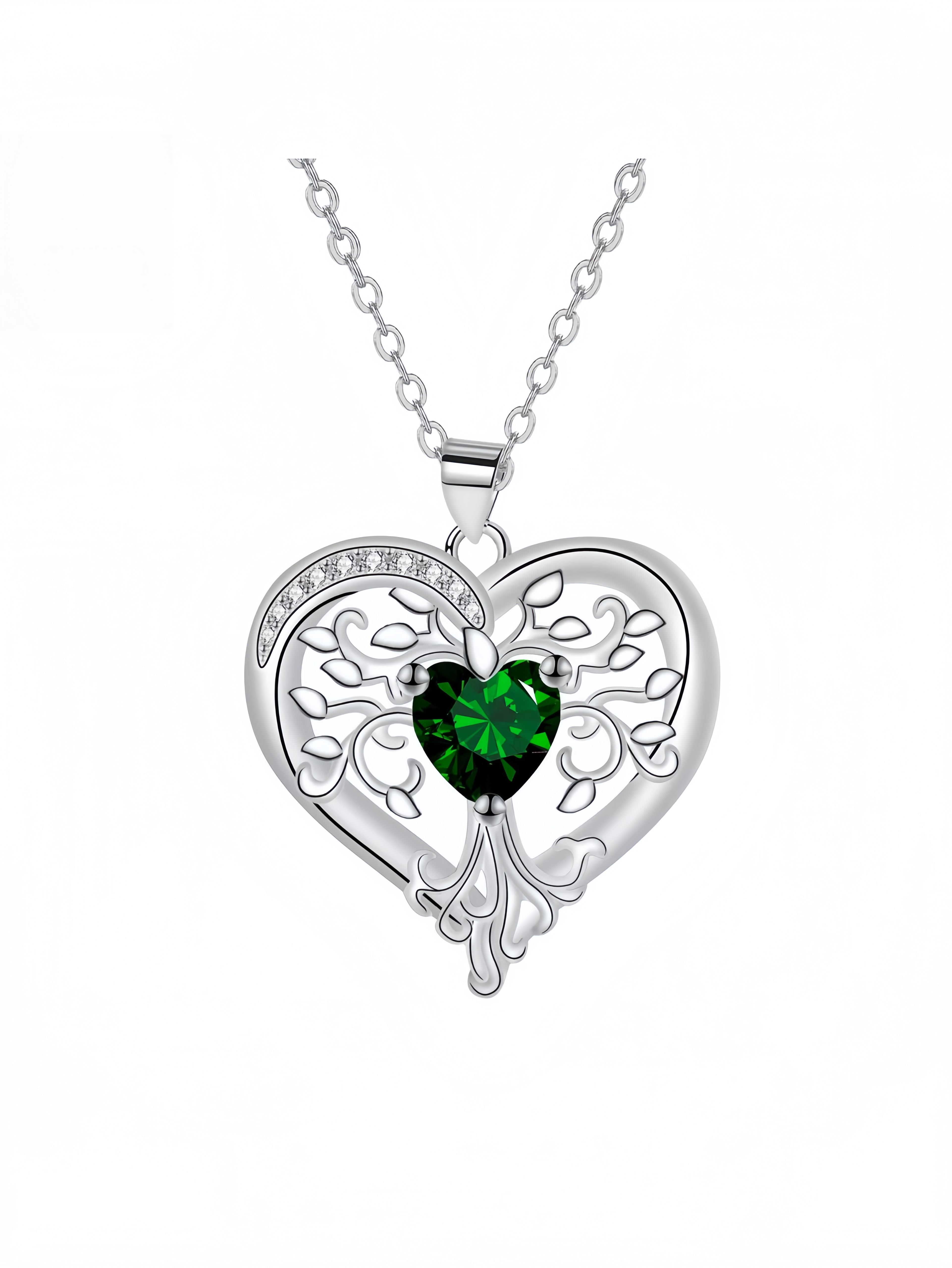 Silver Heart Pendant Necklace