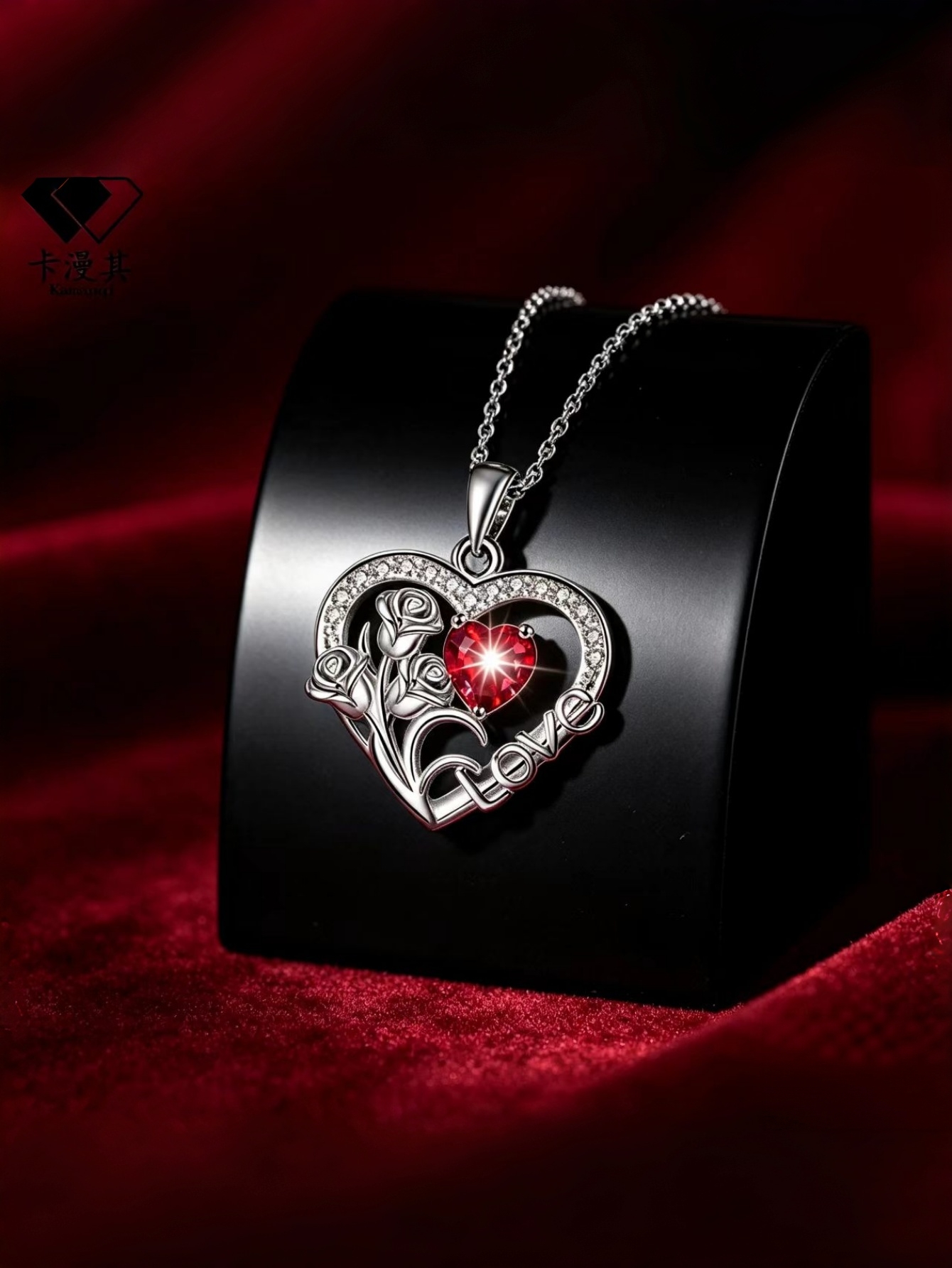 Silver Heart Pendant Necklaces