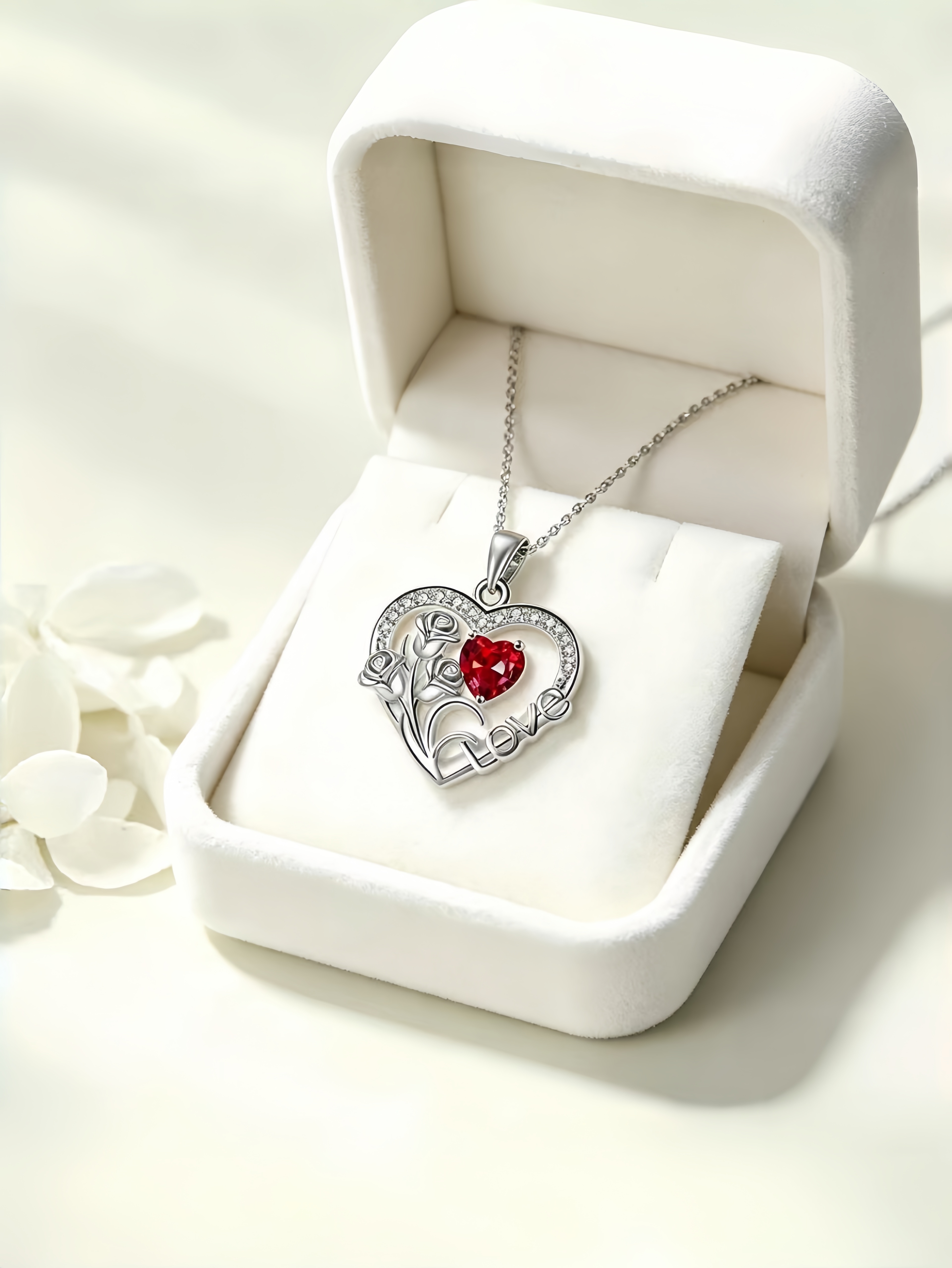 Silver Heart Pendant Necklaces