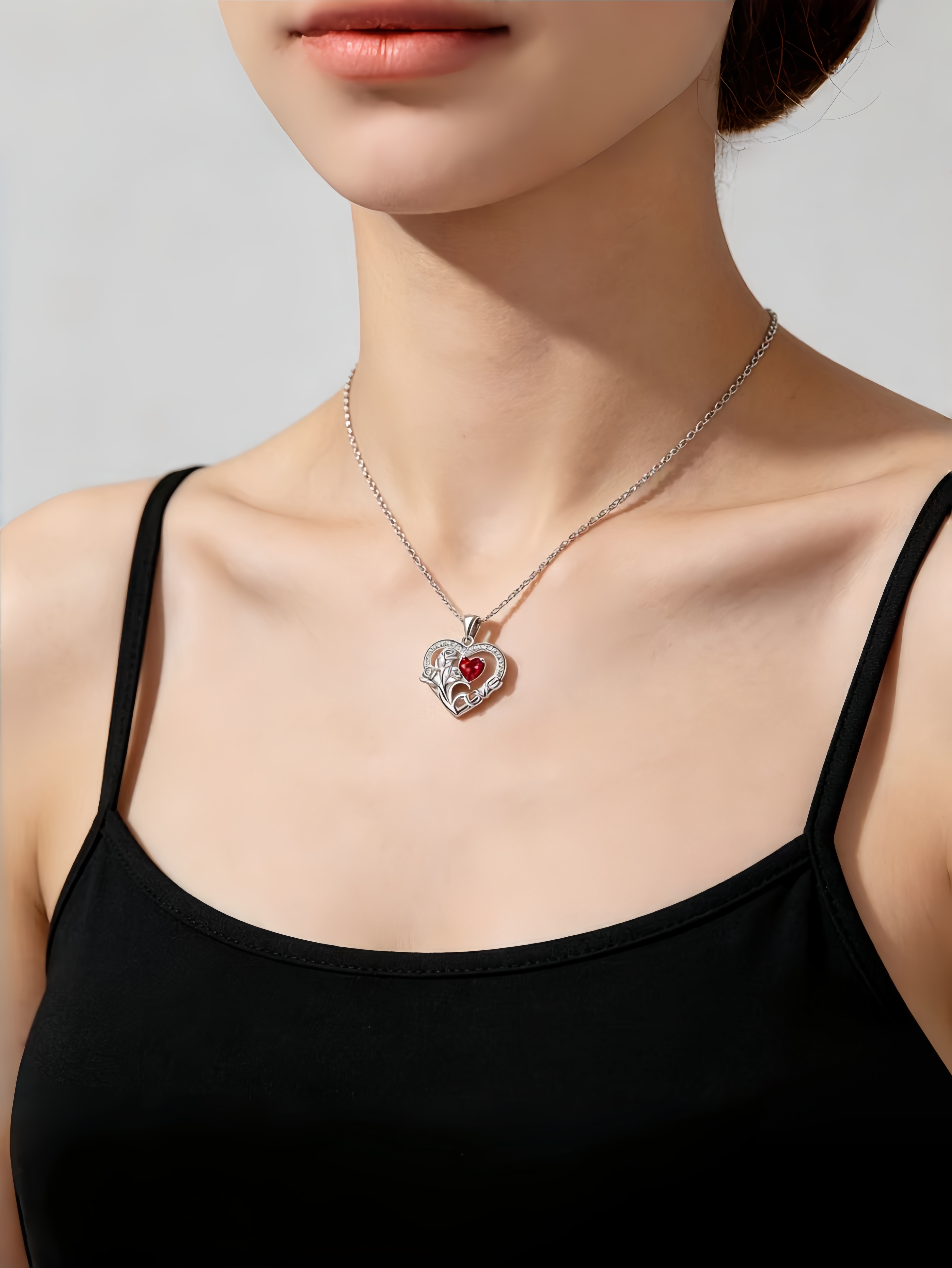 Silver Heart Pendant Necklaces