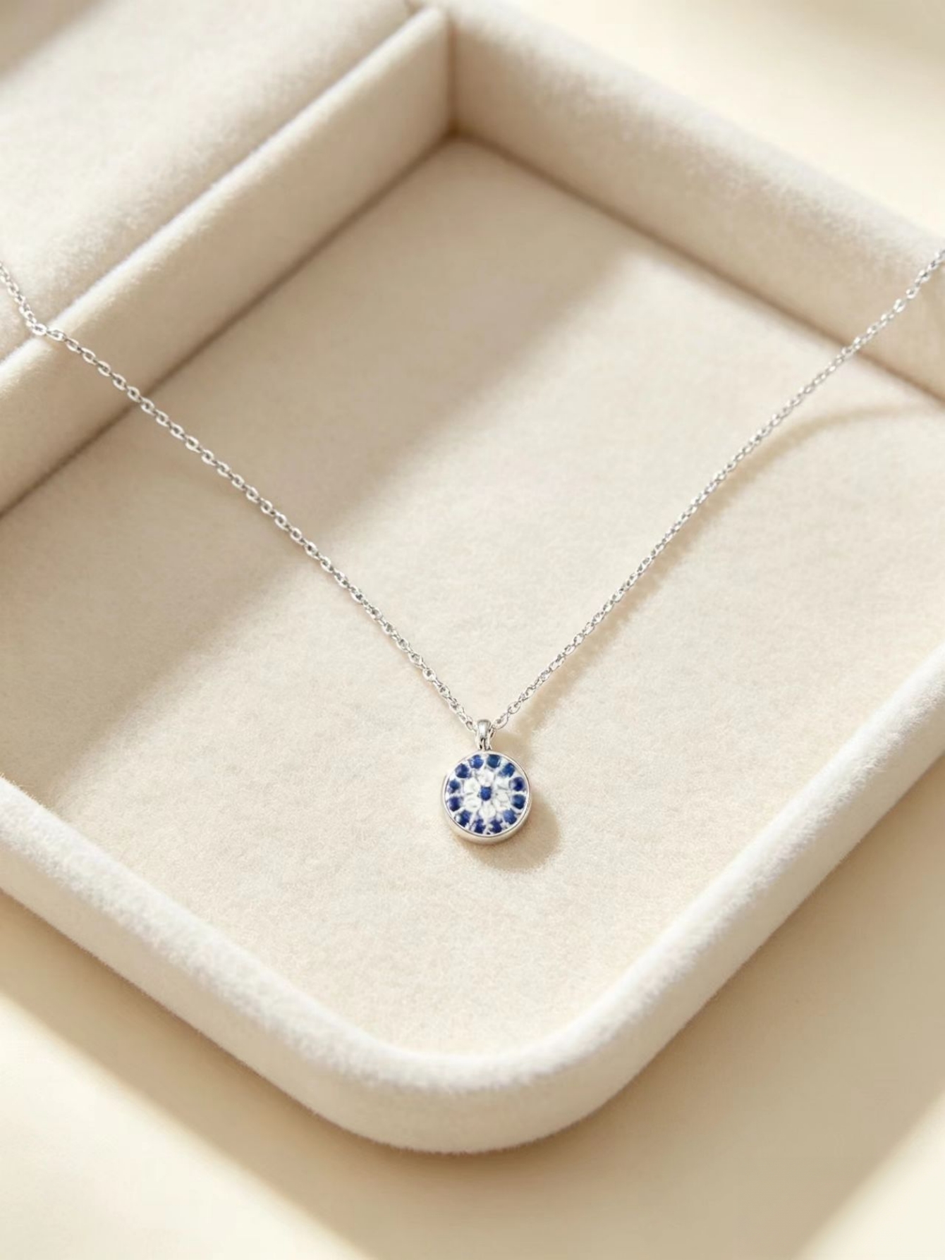 Silver Geometric Pendant Necklace