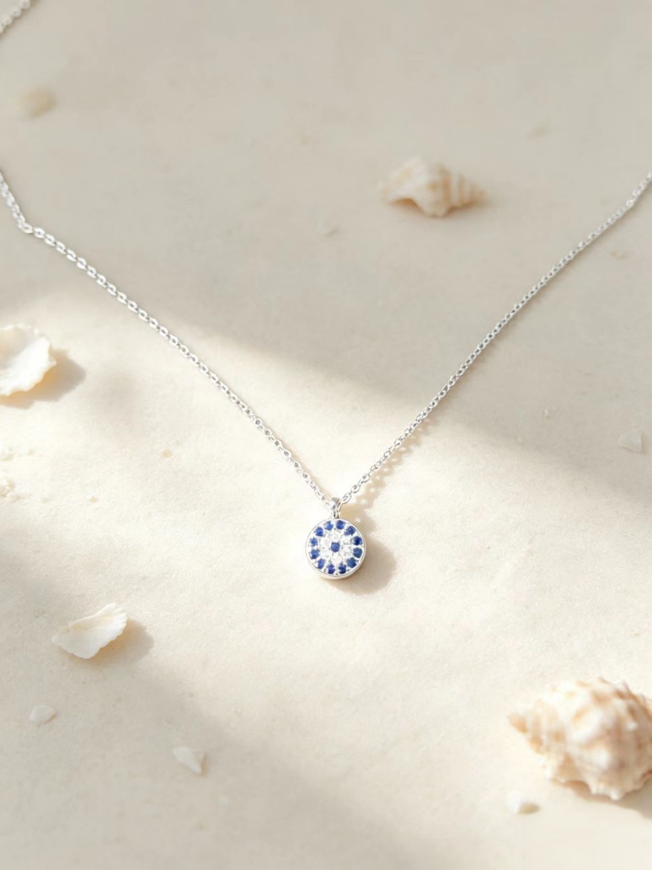 Silver Geometric Pendant Necklace