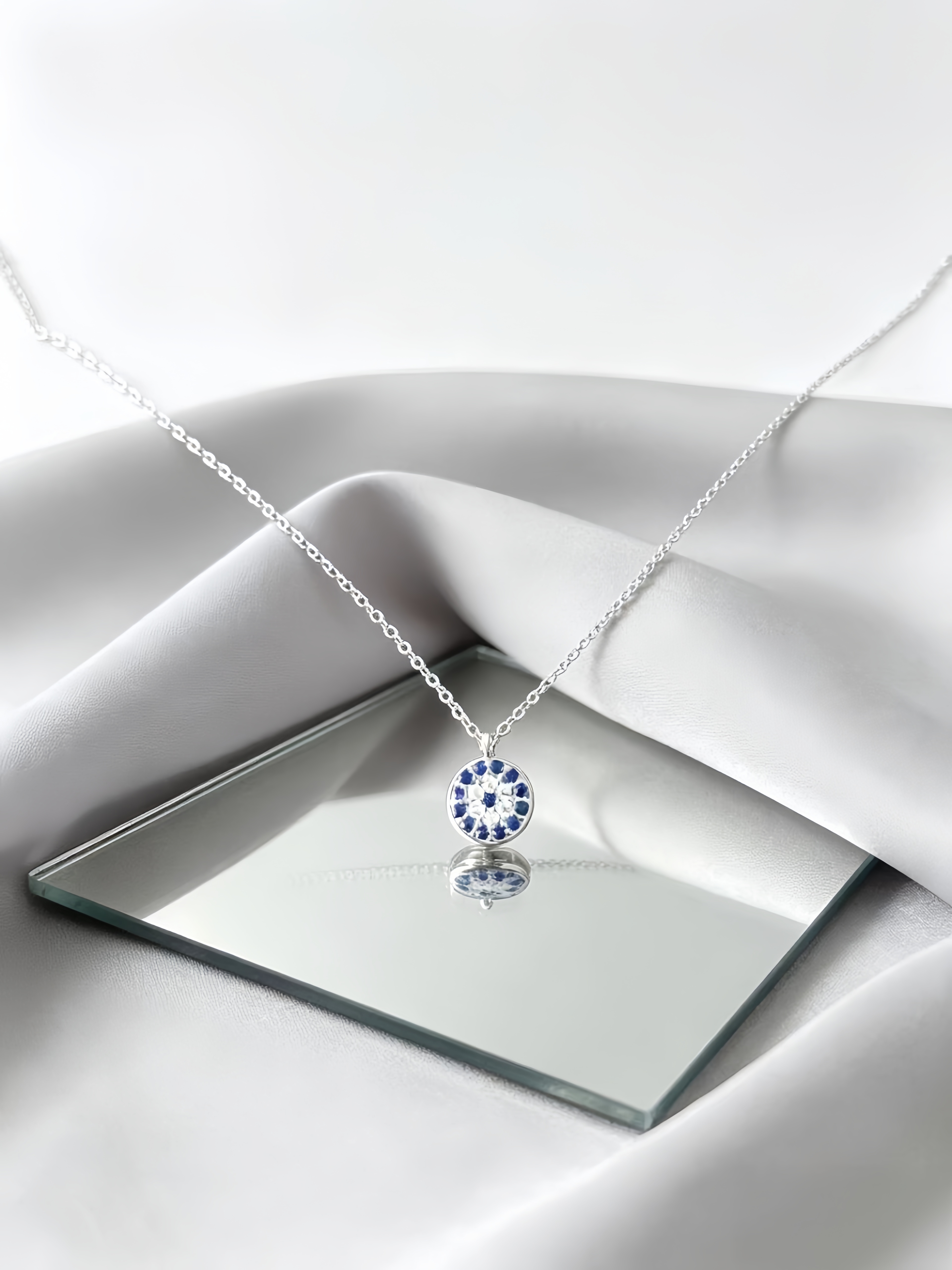 Silver Geometric Pendant Necklace