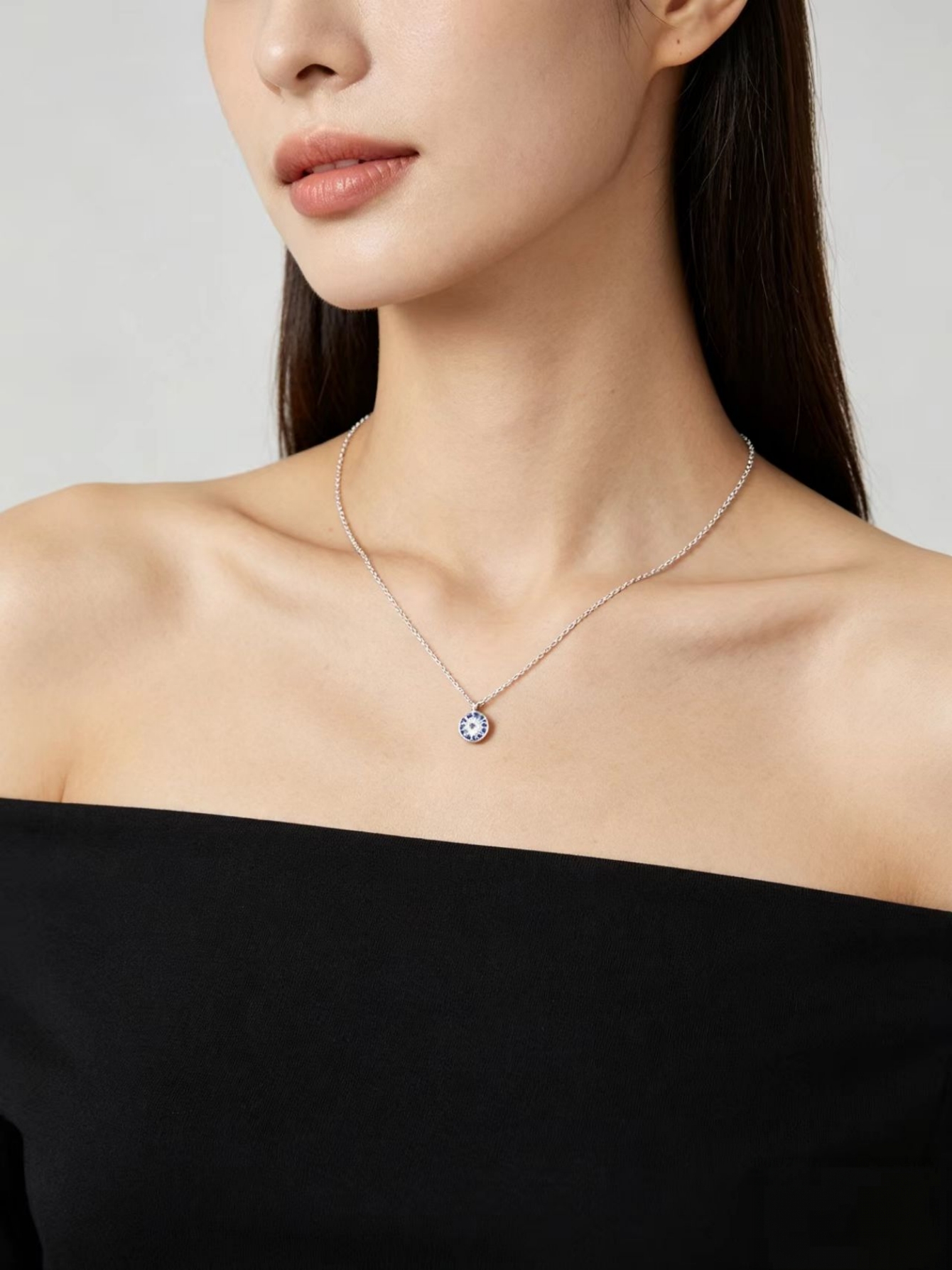 Silver Geometric Pendant Necklace