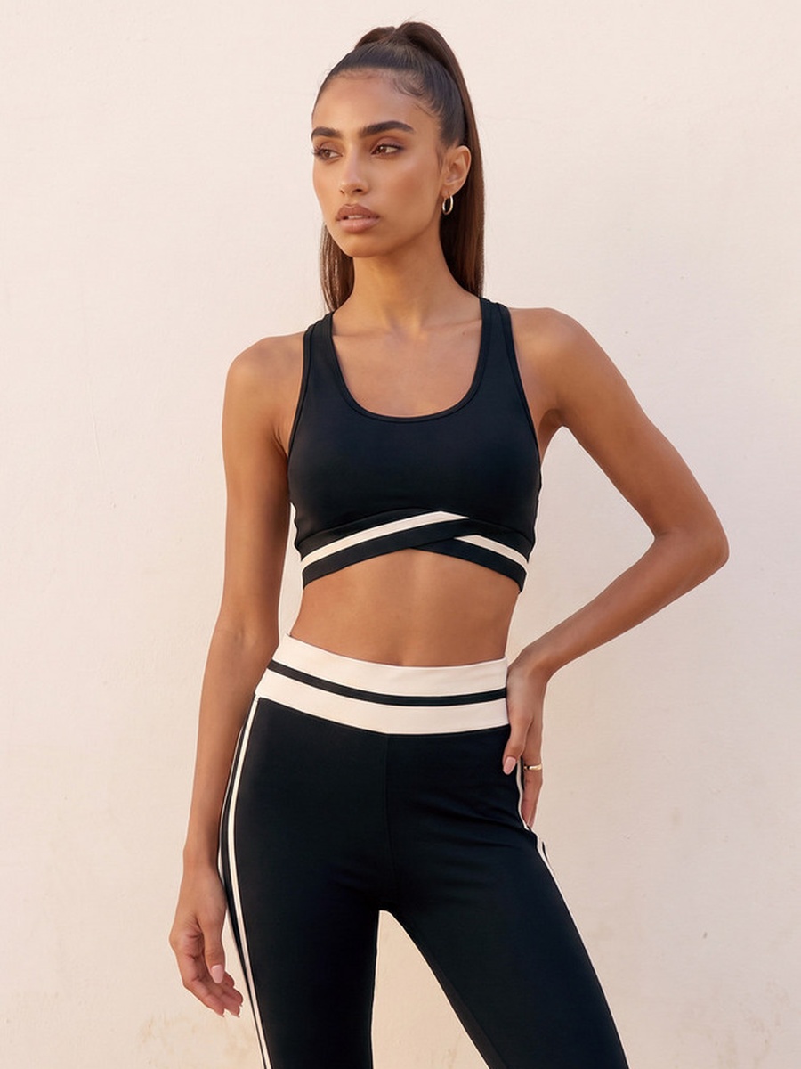 Sports Bra with Contrast Trim