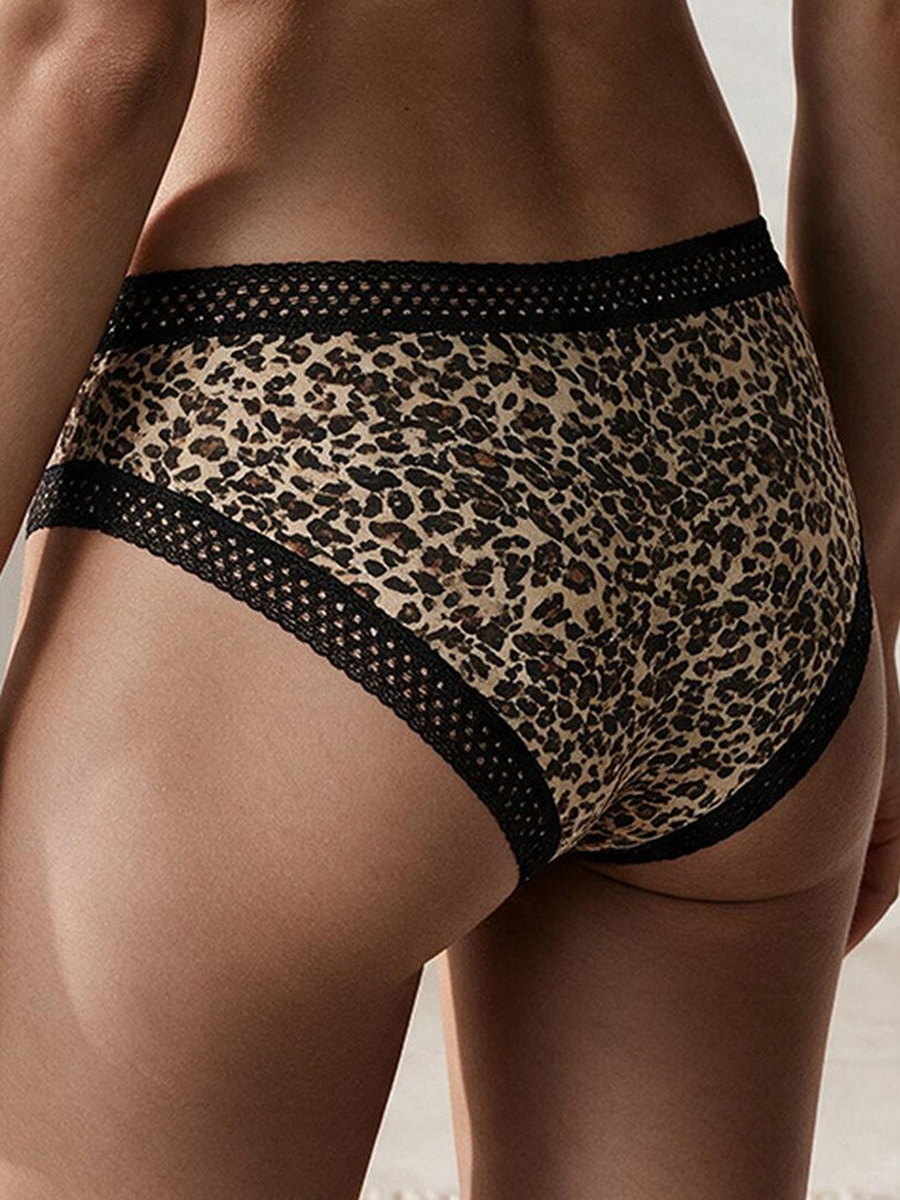 Pack of 3 Bikini Briefs with Lace Trim