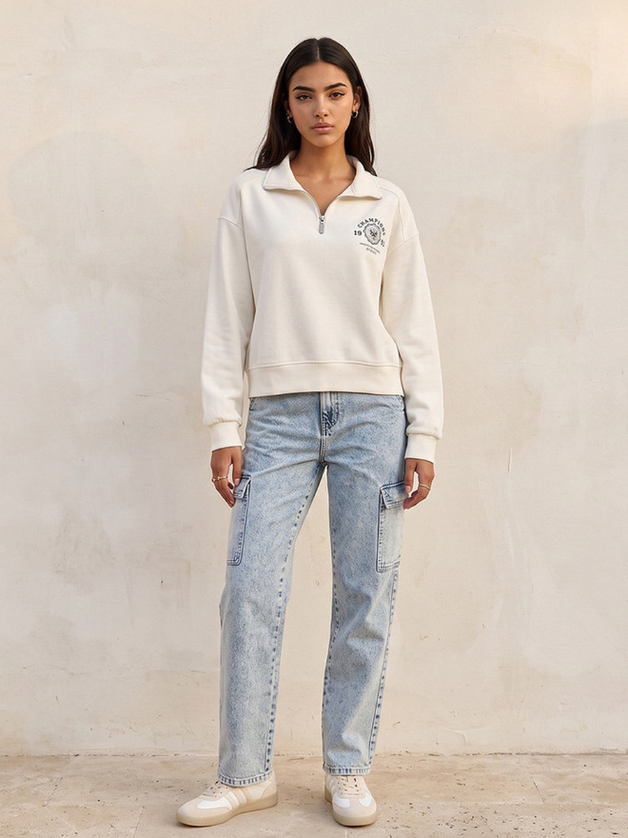 Sweatshirt with Brooklyn Embroidery