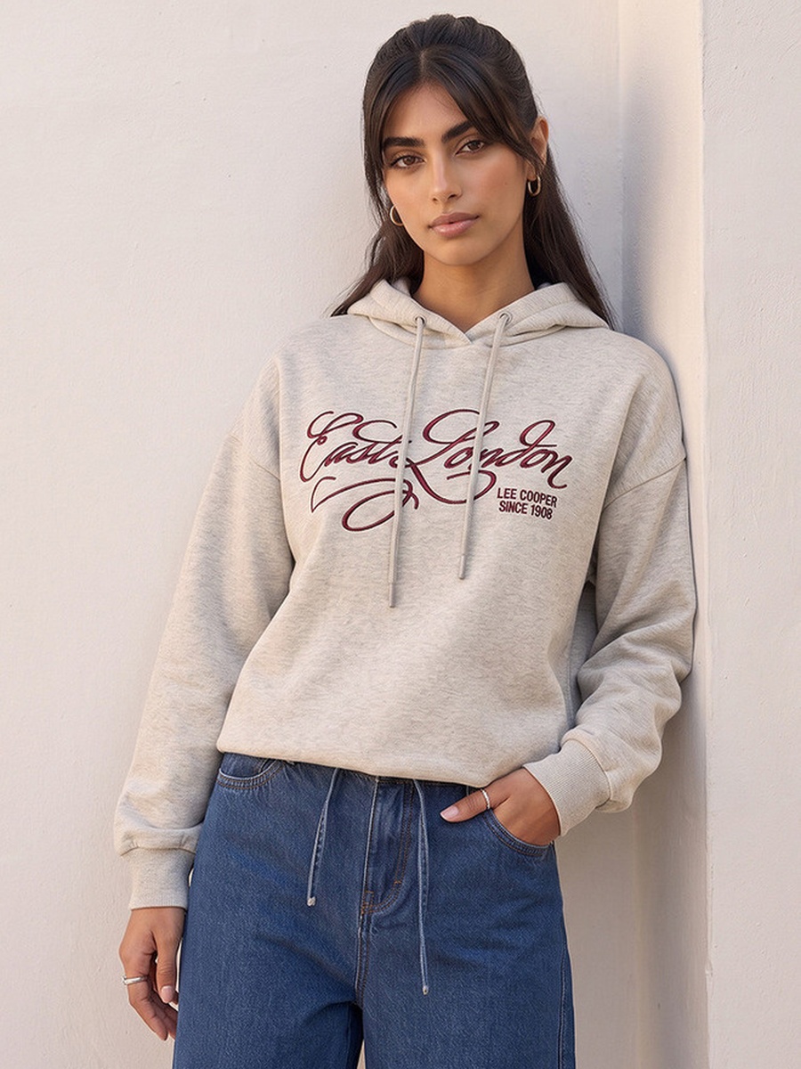 Hooded Sweatshirt with Logo Embroidery