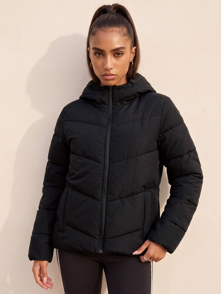 Quilted 2-Way Stretch Hooded Jacket