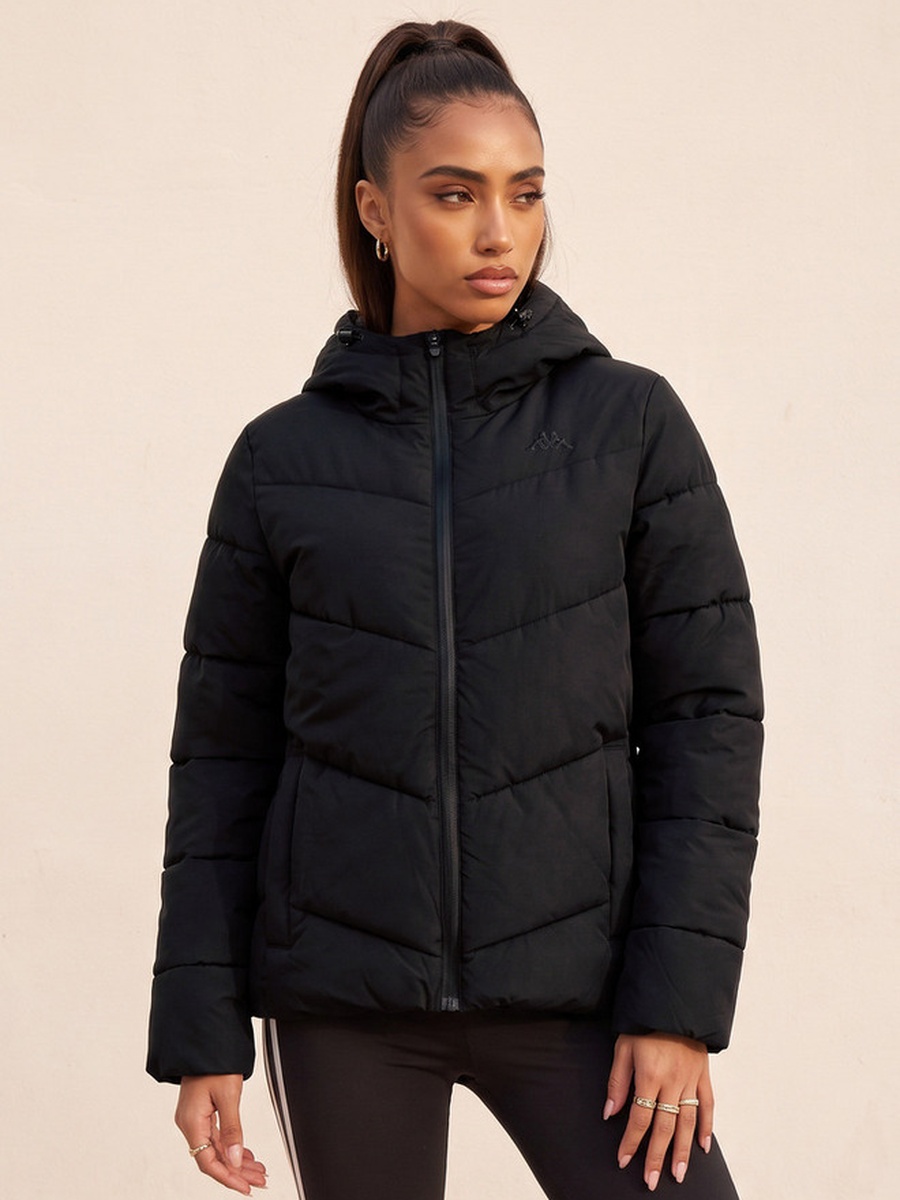 Quilted 2-Way Stretch Hooded Jacket
