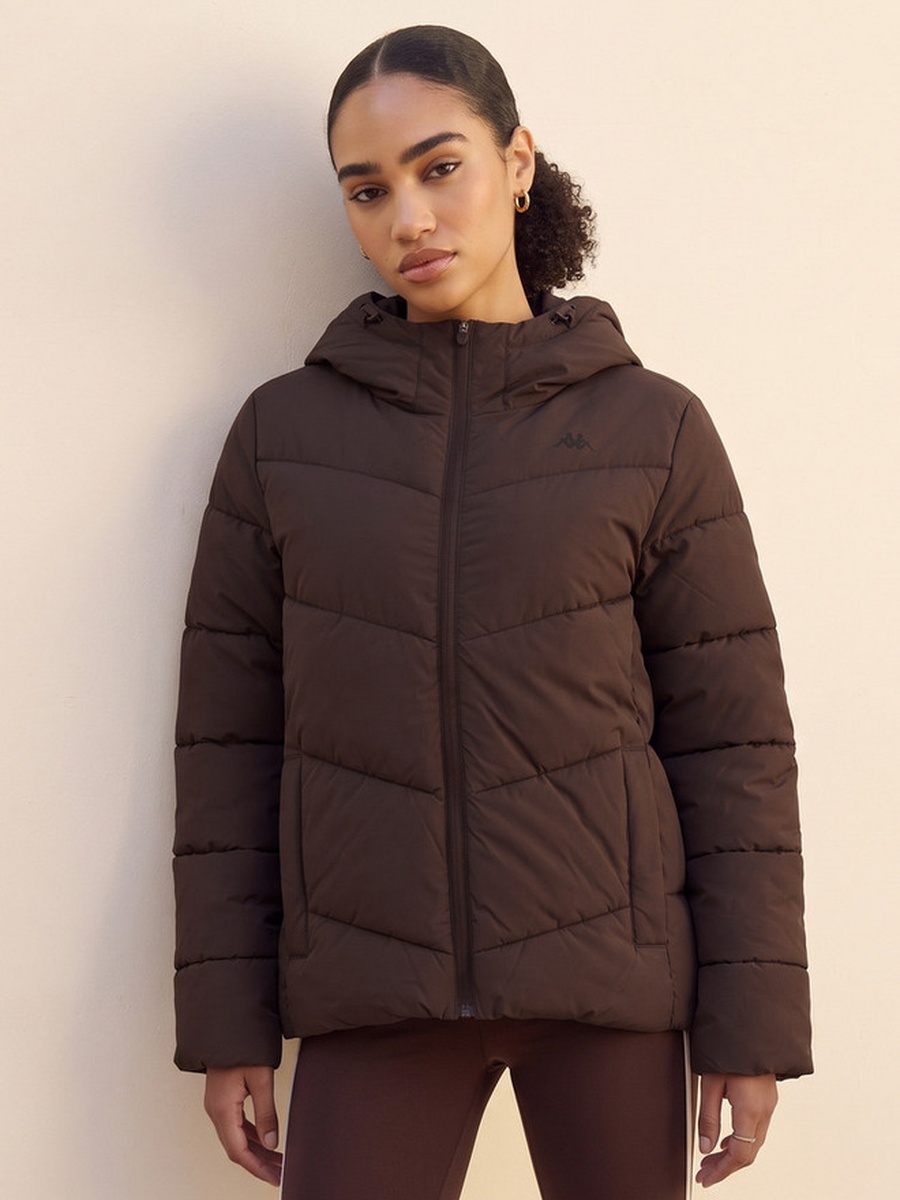 Quilted 2-Way Stretch Hooded Jacket