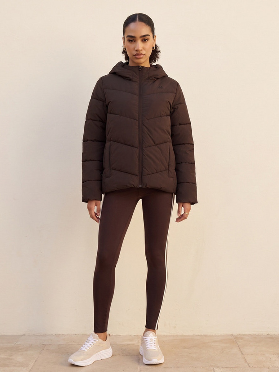 Quilted 2-Way Stretch Hooded Jacket