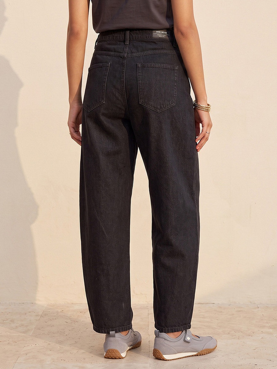 Barrel Fit Mid-Rise Jeans