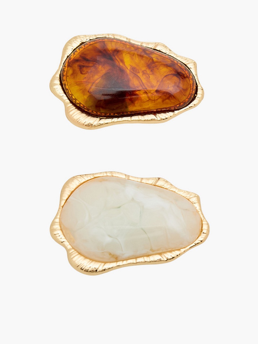 Pack of 2 - Textured Resin Brooch