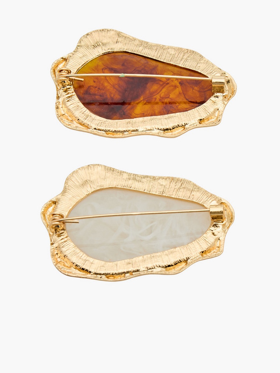 Pack of 2 - Textured Resin Brooch