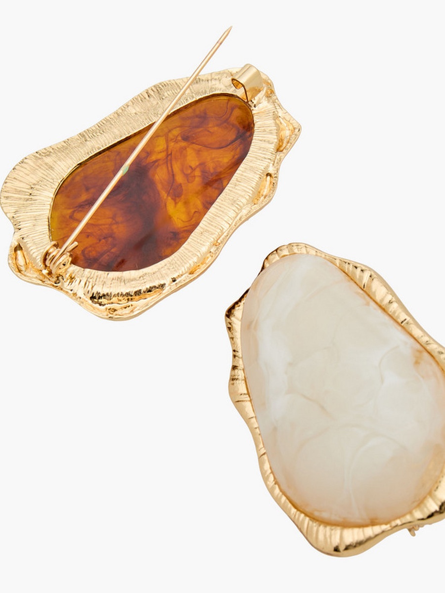 Pack of 2 - Textured Resin Brooch