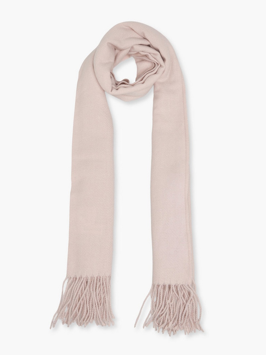 Pink Fringed Scarf