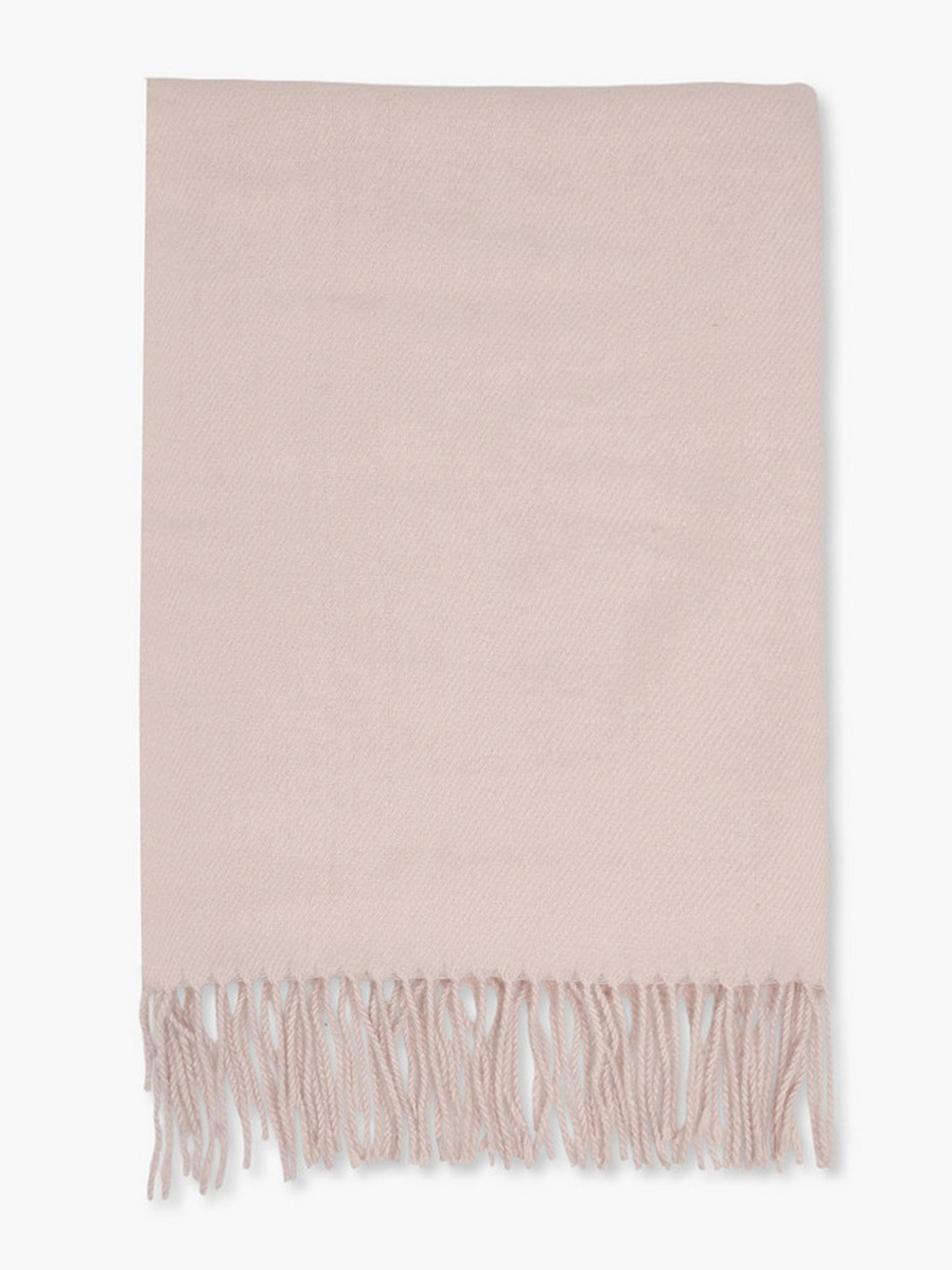 Pink Fringed Scarf
