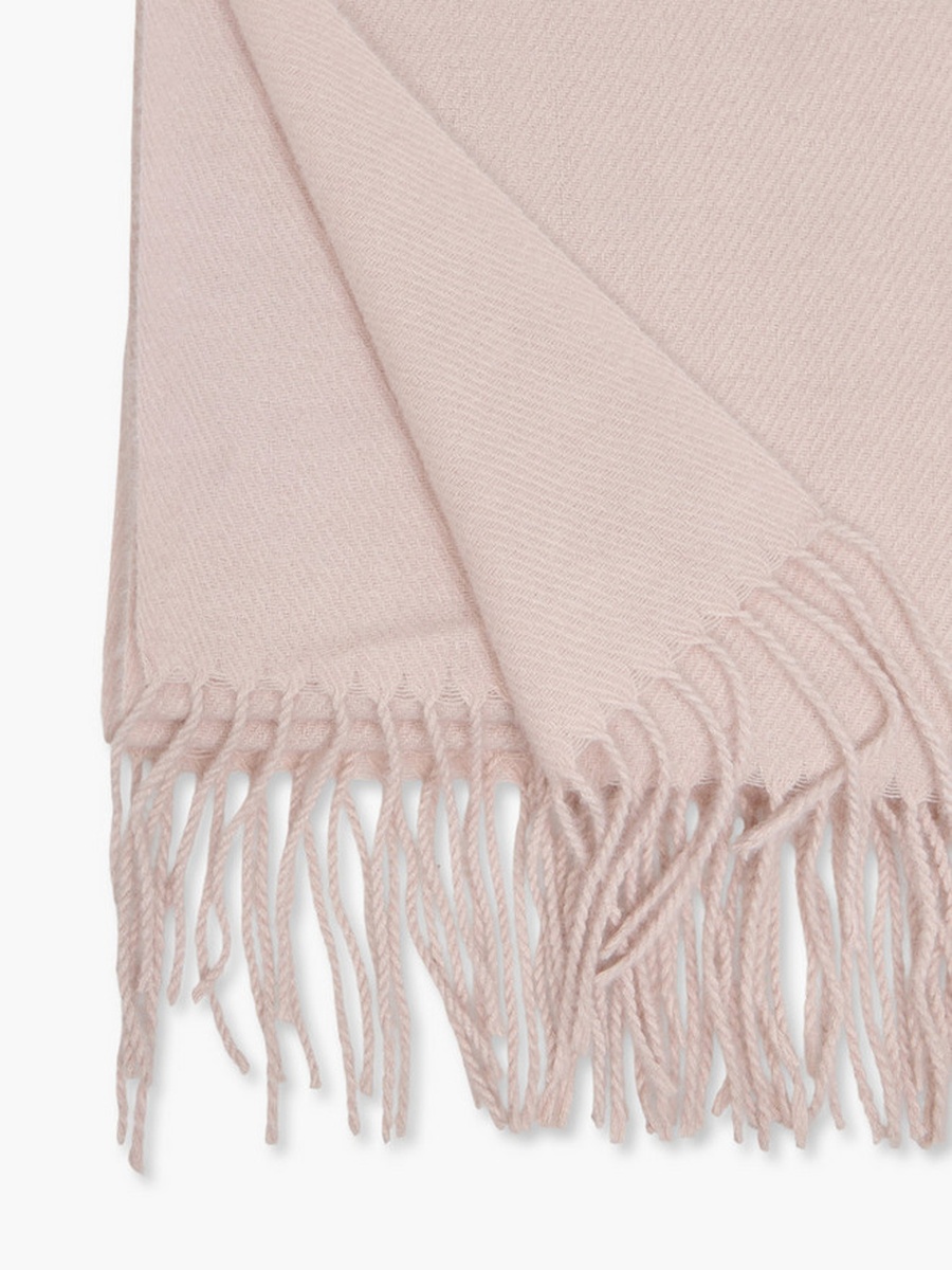 Pink Fringed Scarf