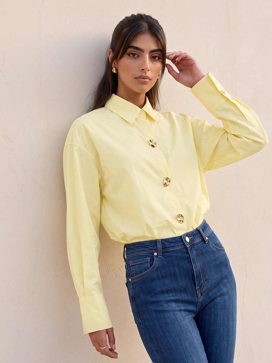 Shirt with High-Low Hem