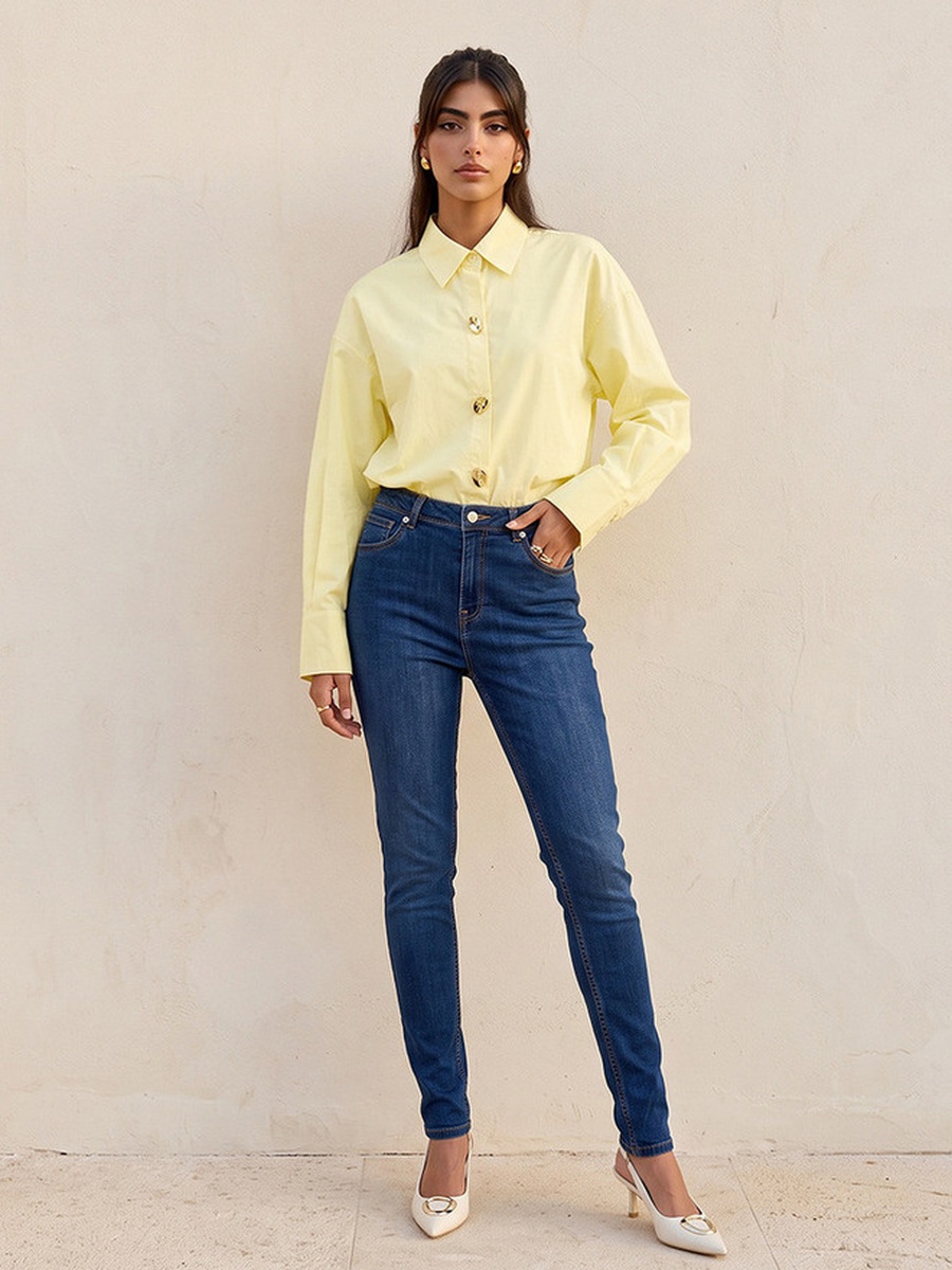 Shirt with High-Low Hem