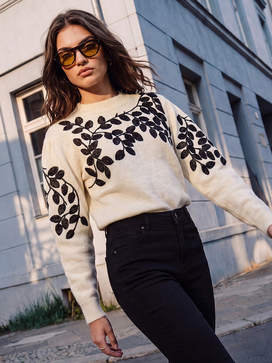 Embroidered Sweater