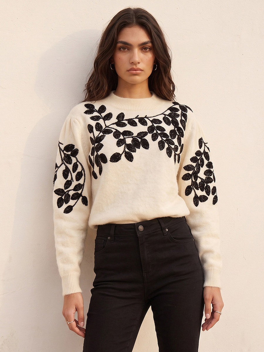 Embroidered Sweater