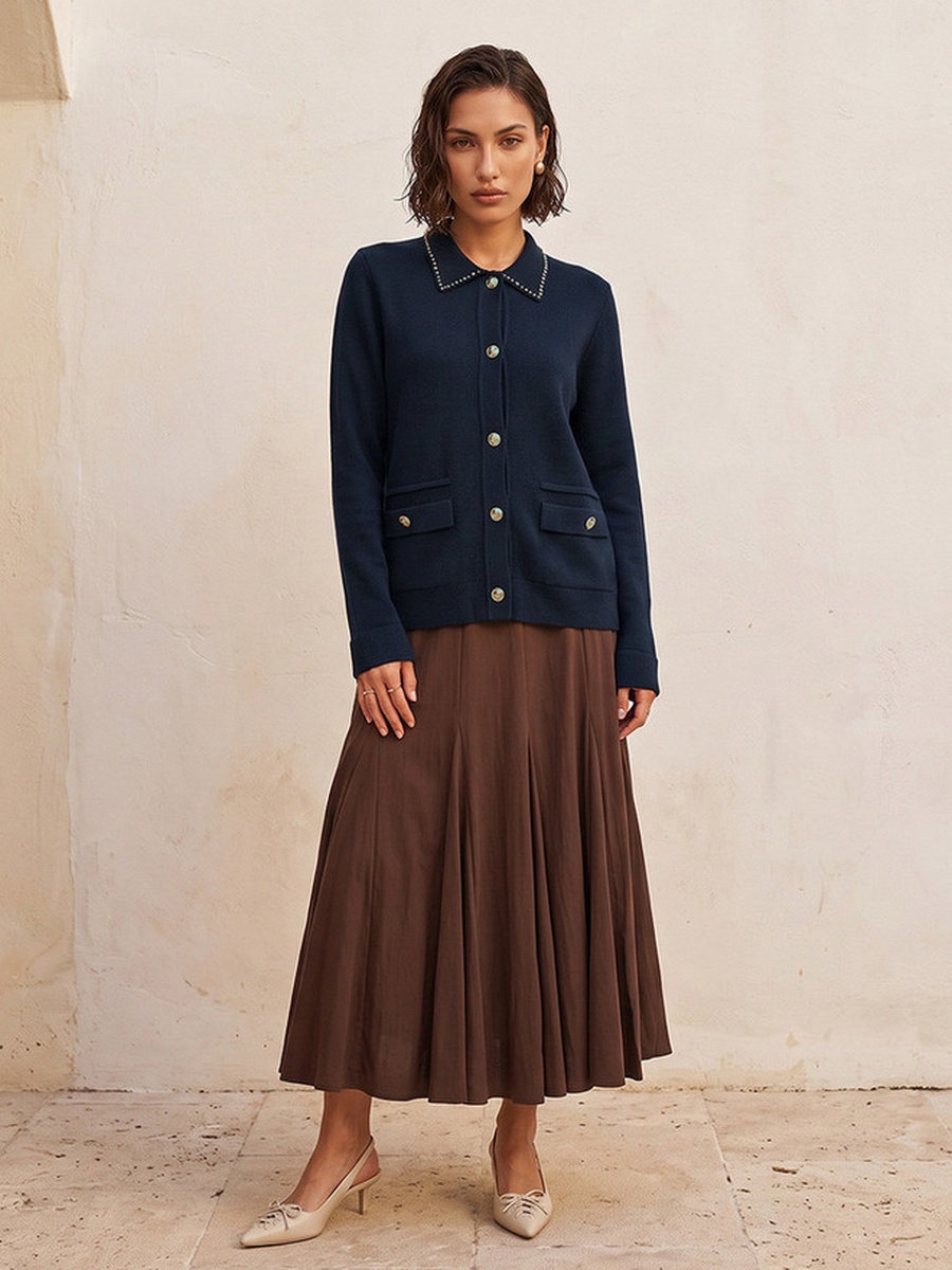 Embellished Cardigan with Pocket