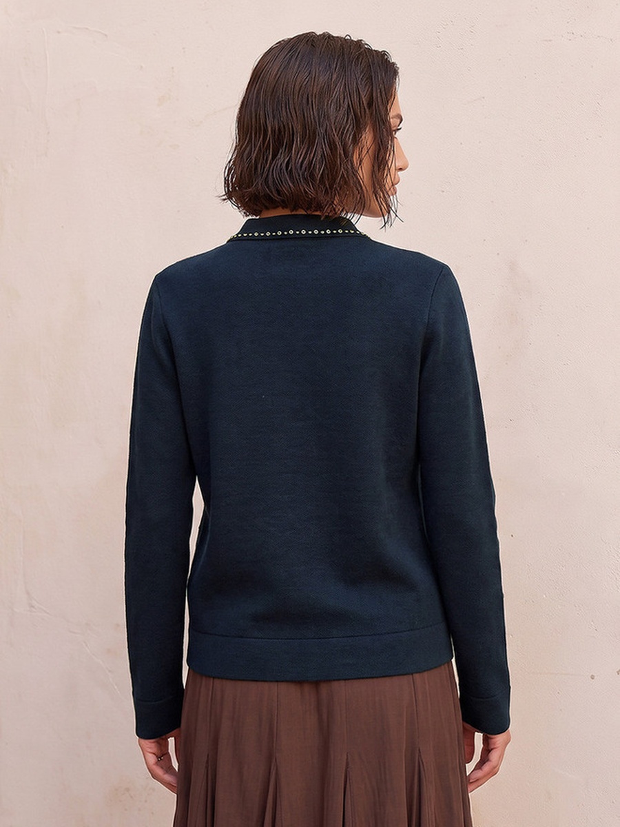 Embellished Cardigan with Pocket