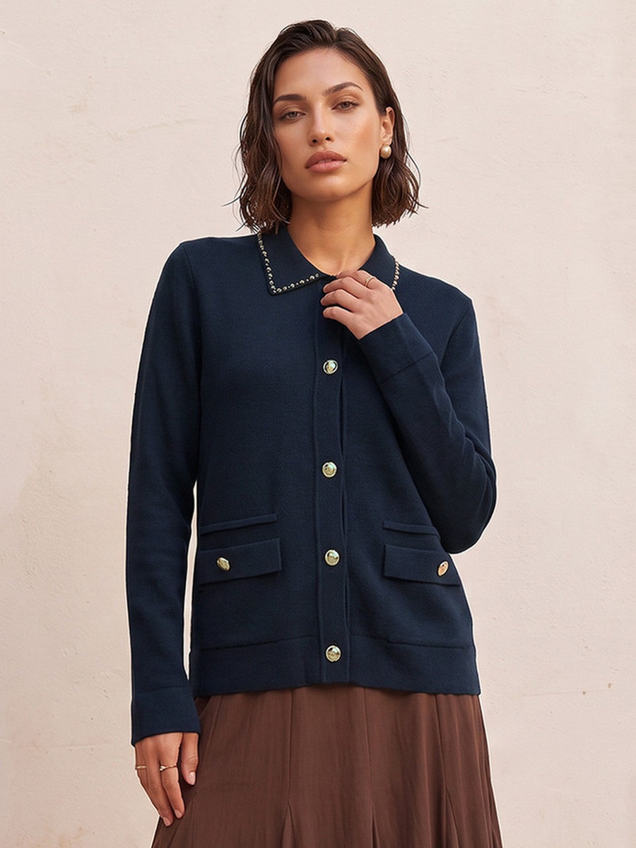 Embellished Cardigan with Pocket