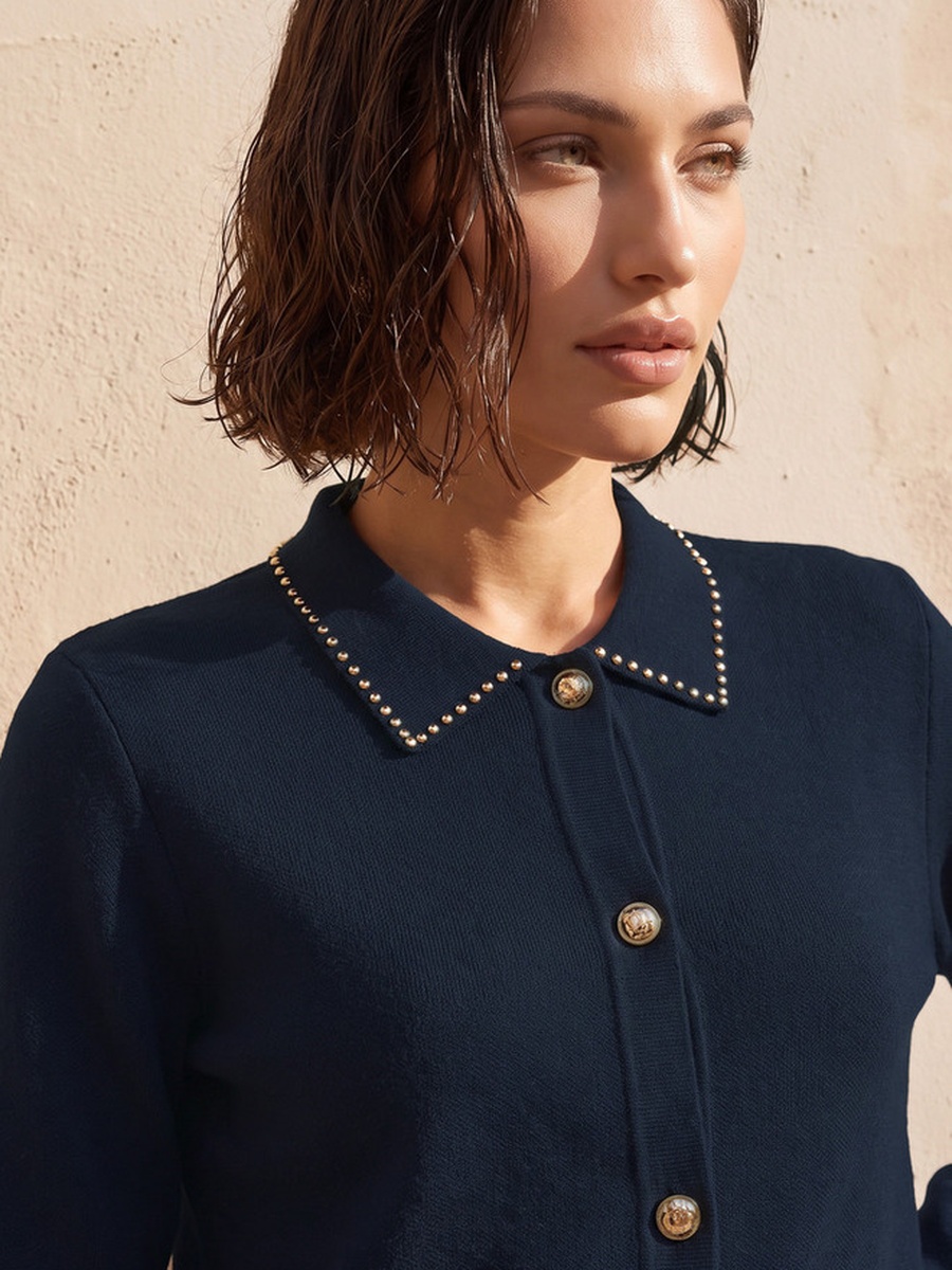 Embellished Cardigan with Pocket