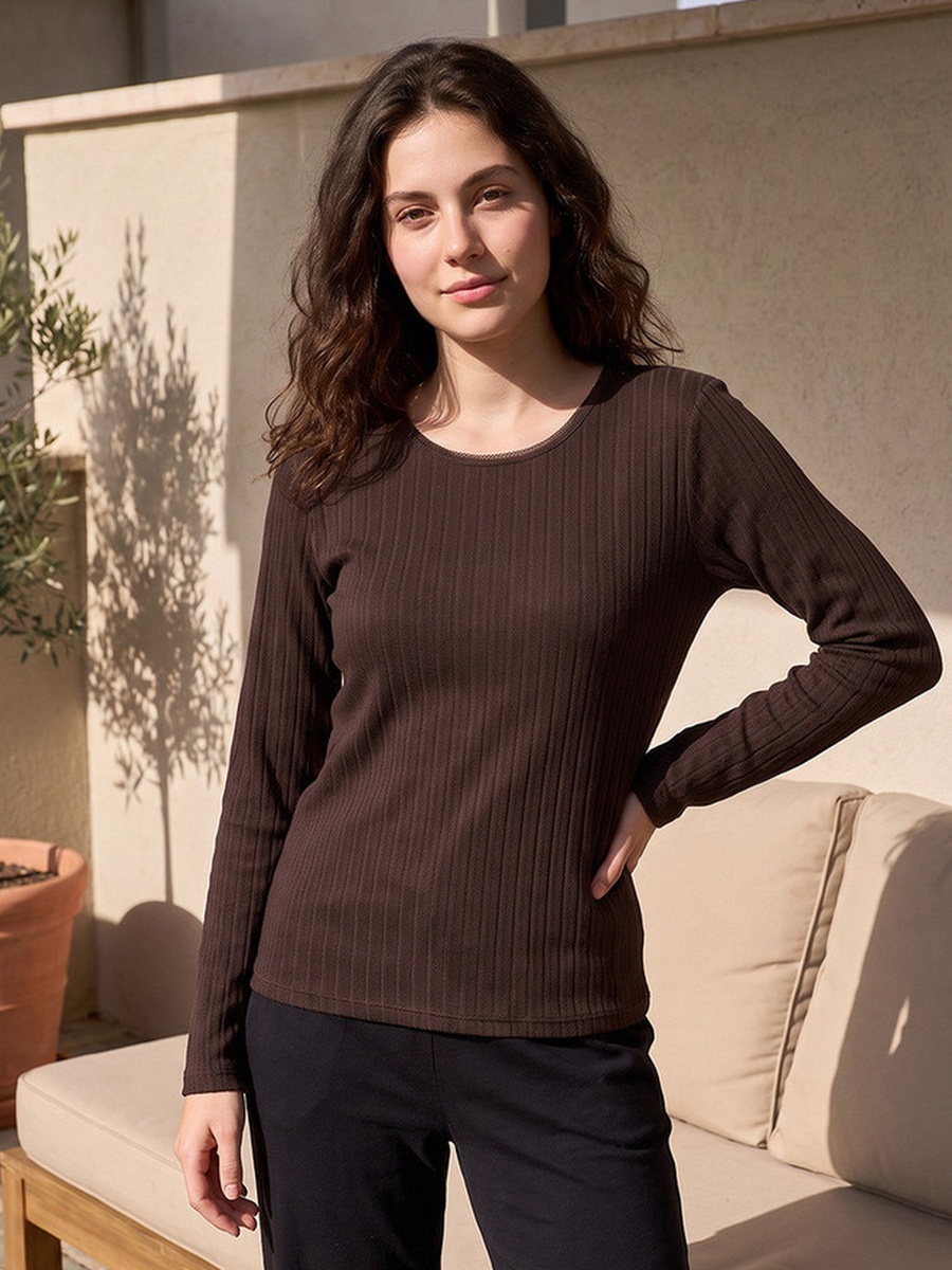 Pointelle Ribbed Thermal Top