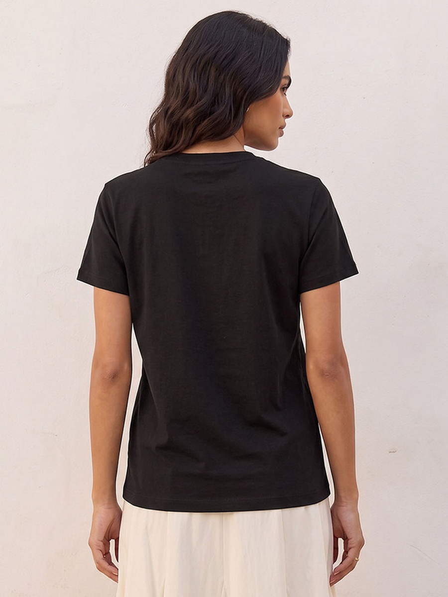 Relaxed Fit Cotton Embroidered T-shirt
