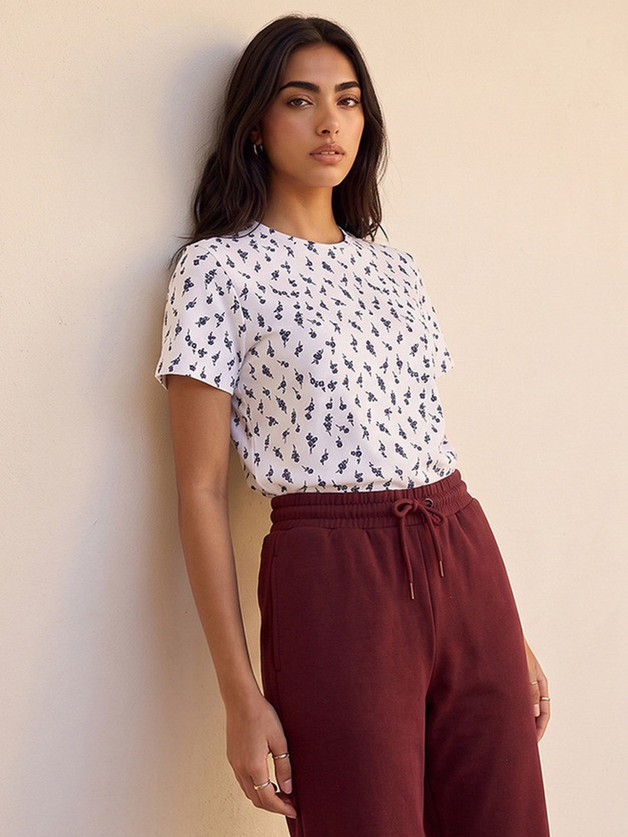 Splash Basics Floral Print T-shirt