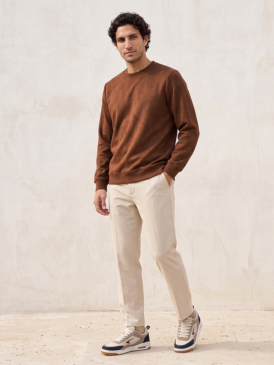 Suede Sweatshirt