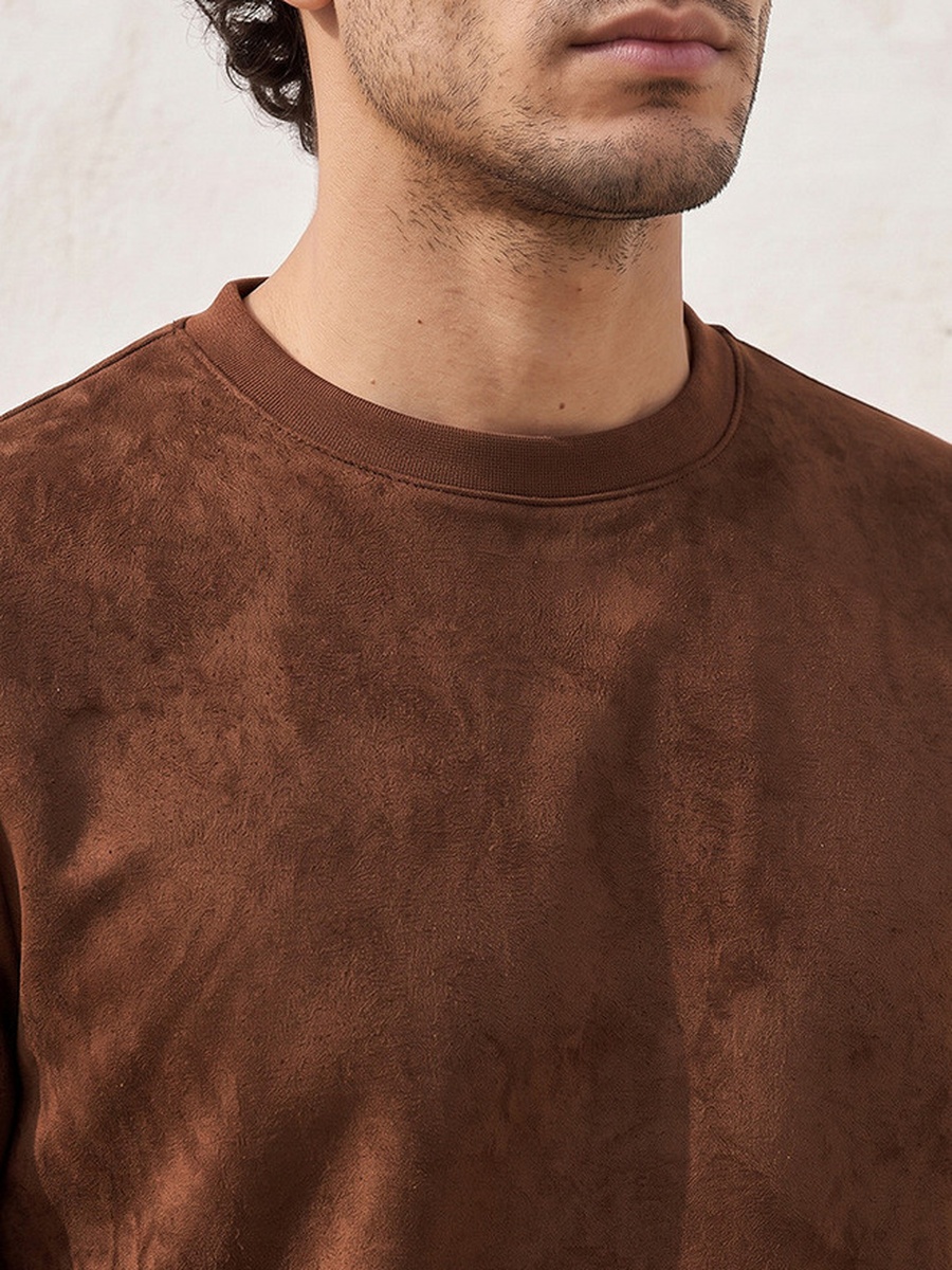 Suede Sweatshirt