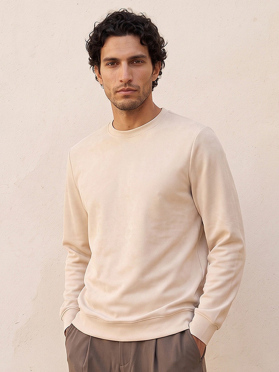 Suede Sweatshirt